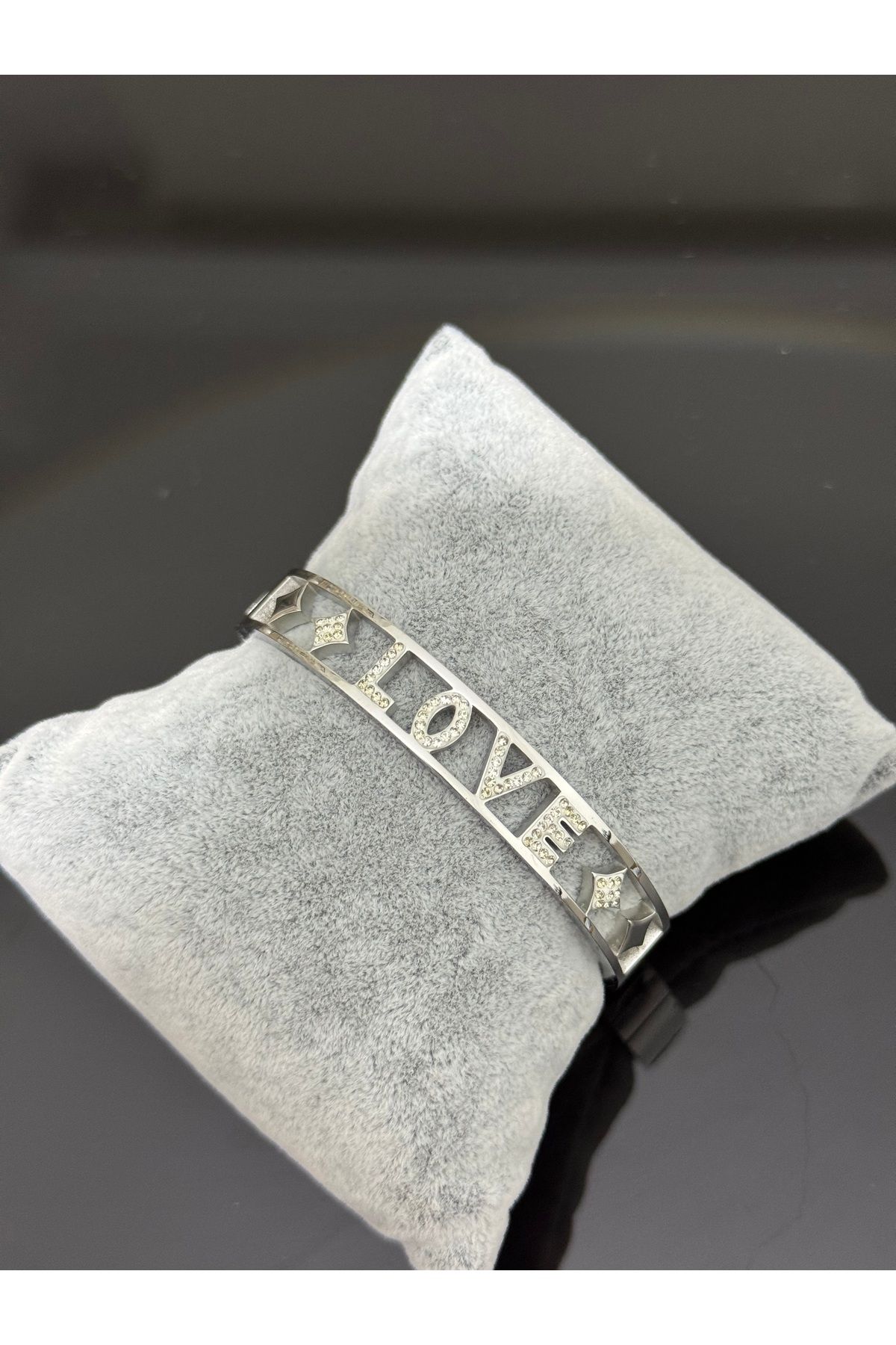 XUPING JEWELRY 316L love zirkon taşlı çelik bileklik paslanmaz kararmaz