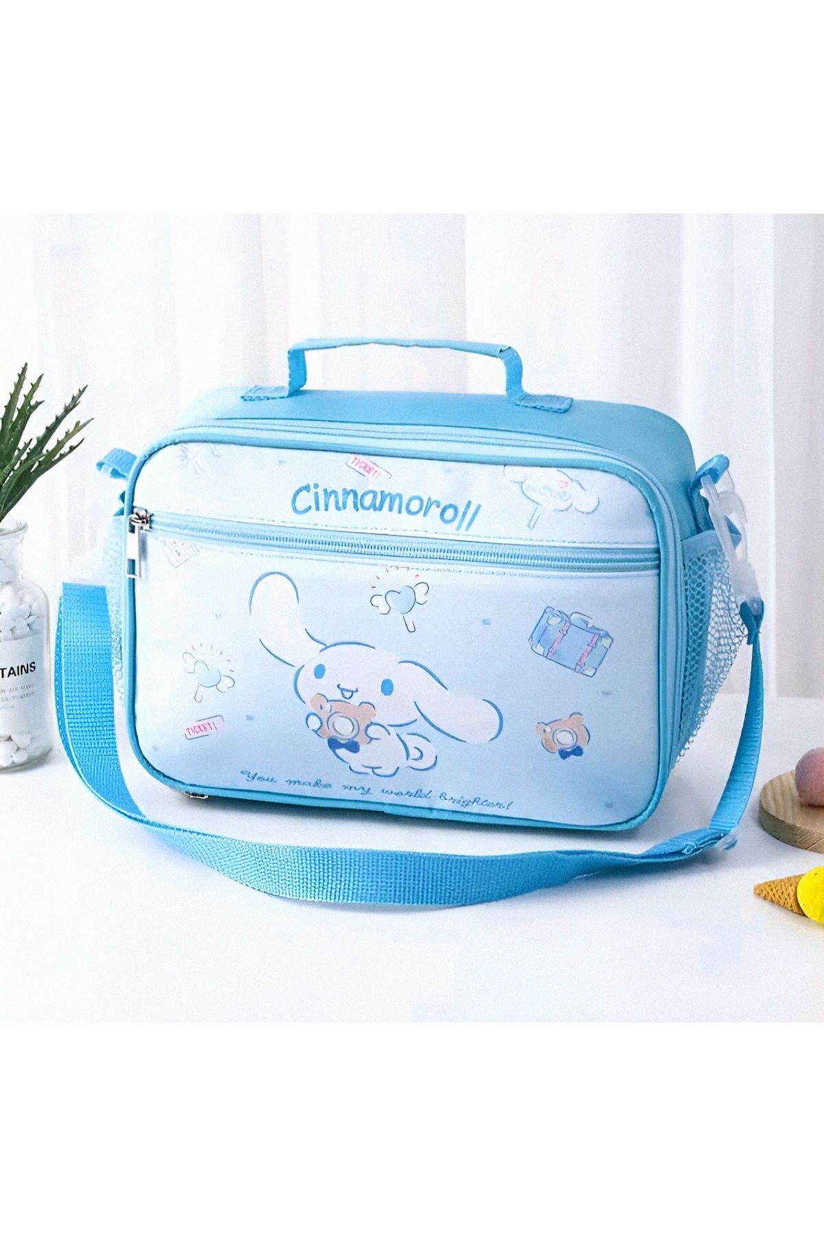 KumOziShop Sanrio Kuromi Cinnamoroll Hello Kitty Boyundan Askılı Lüx Termal Beslenme Çantası