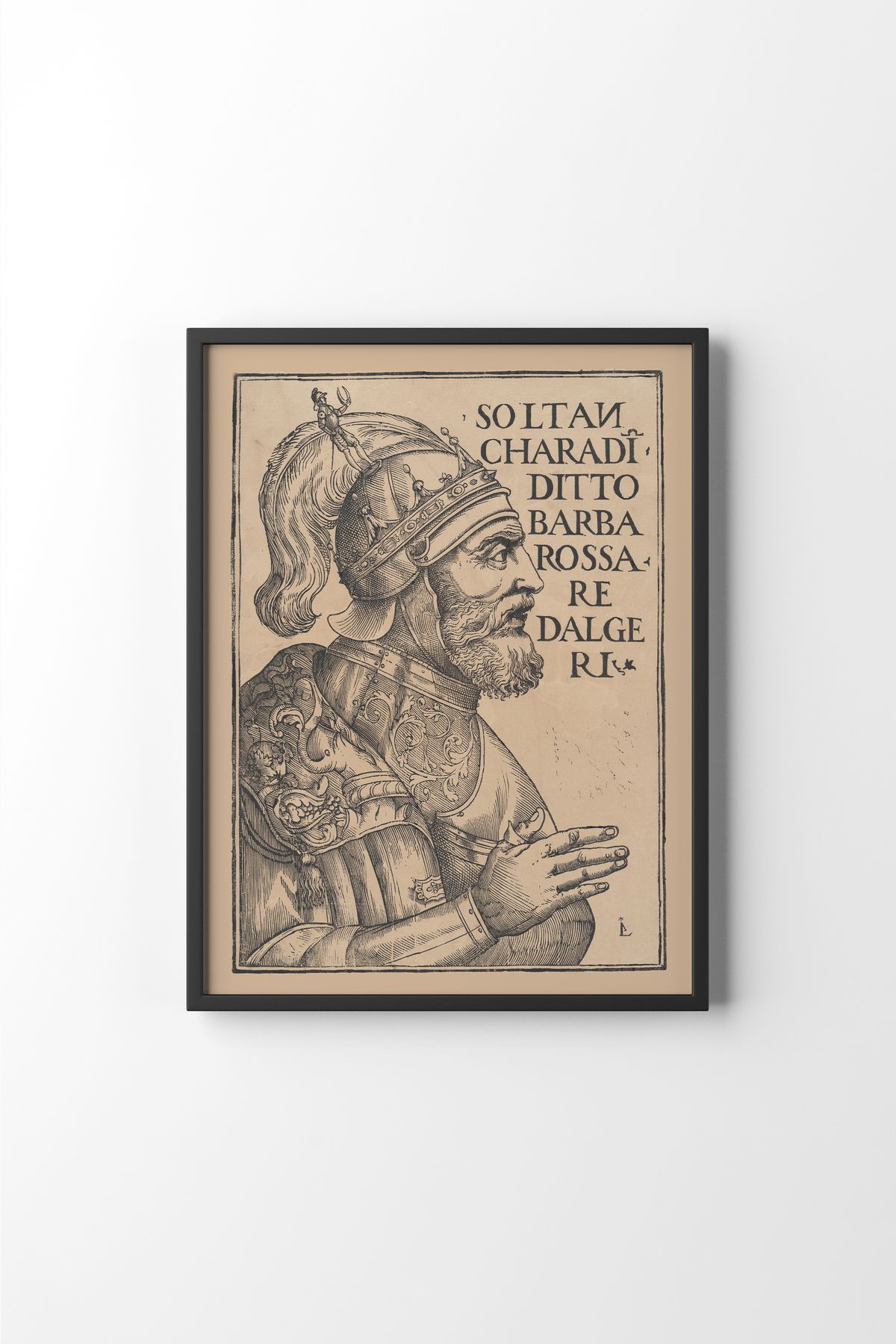epiqart Barbaros Hayreddin Paşa - Siyah Çerçeve