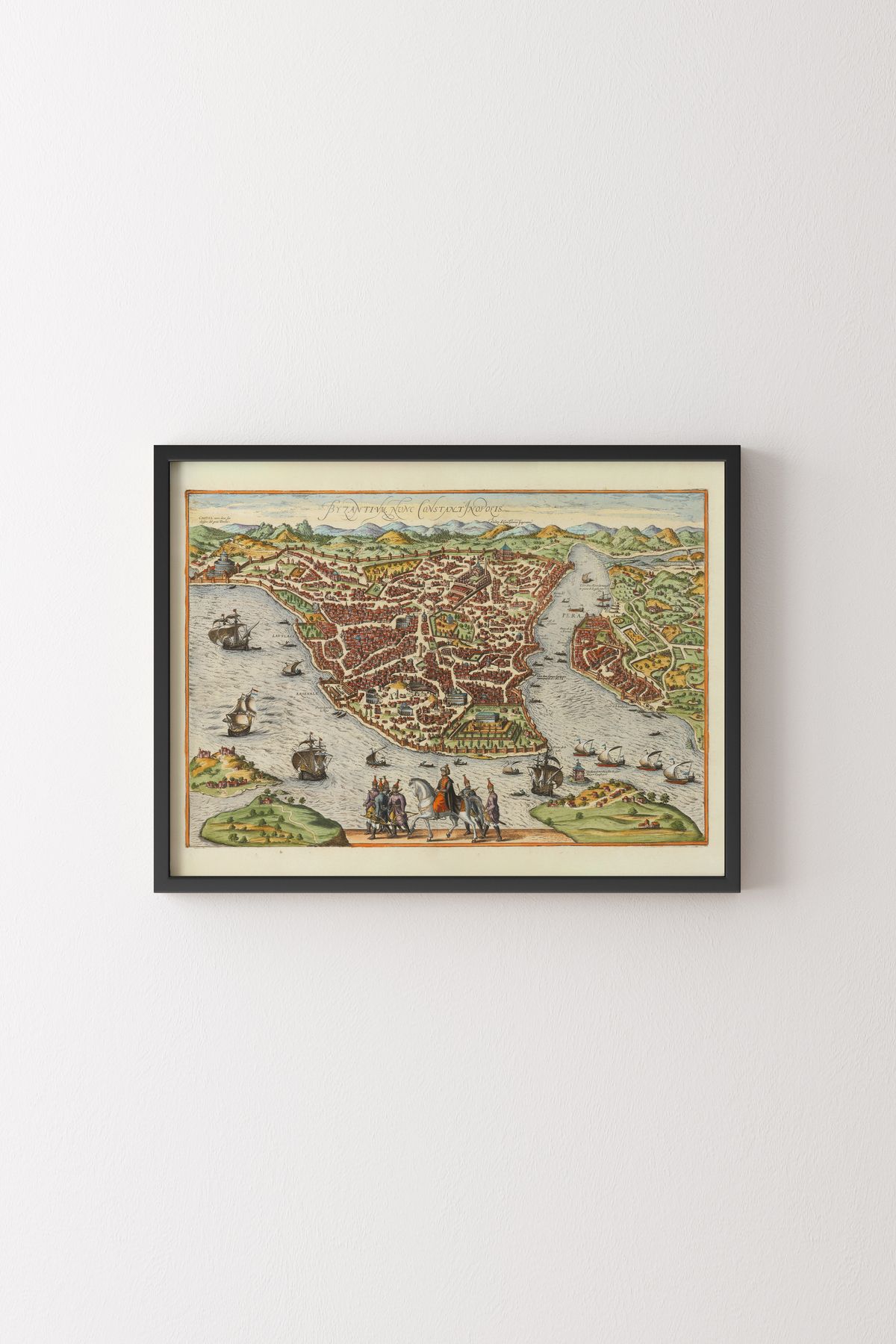epiqart İstanbul Haritası - Siyah Çerçeve
