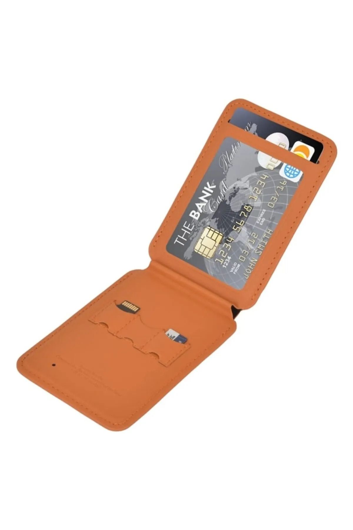 OBRAX Wireless Şarjlı Airtag Özellikli Kartlıklı Standlı Magsefe Deri Cüzdan
