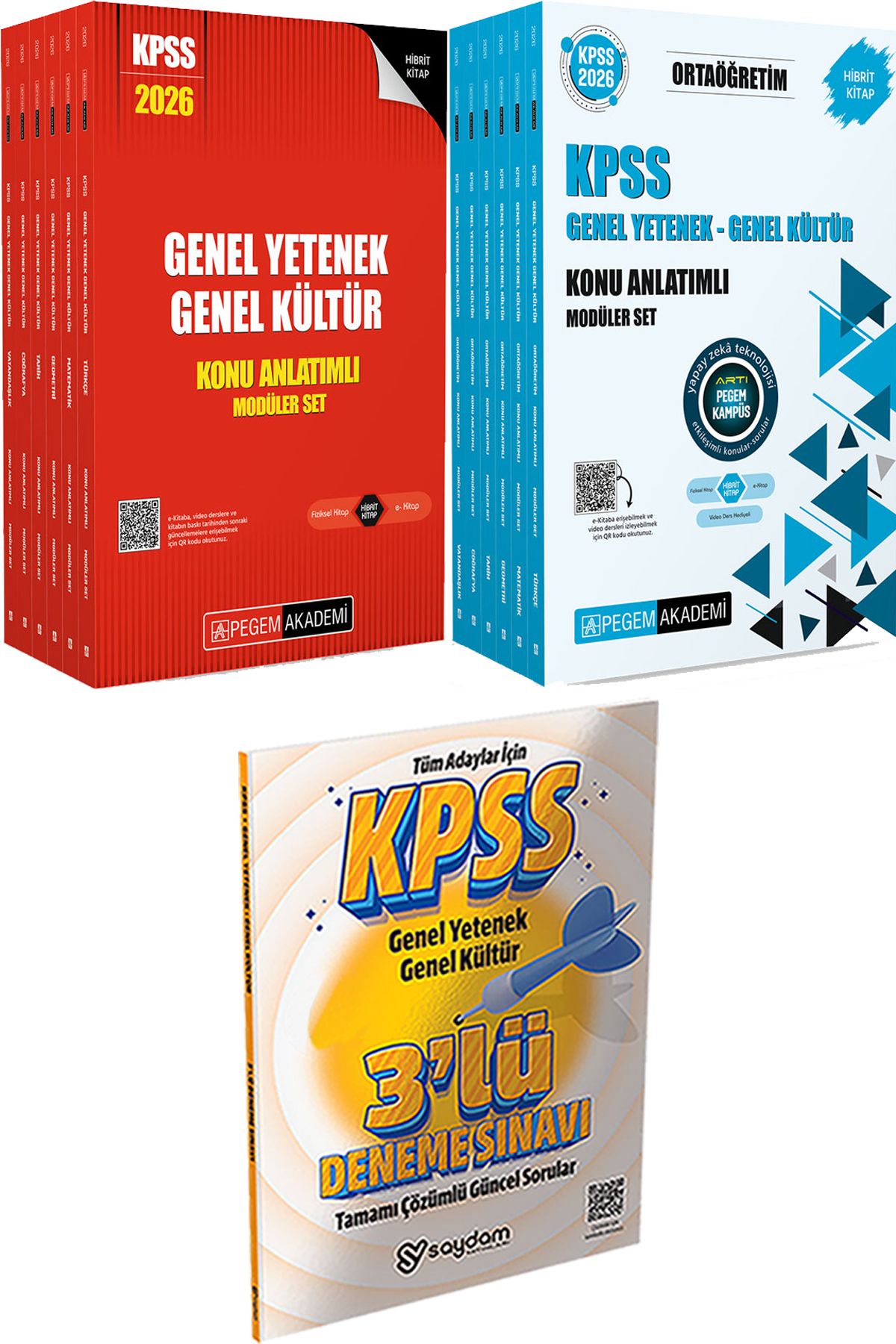 Pegem Akademi Yayıncılık 2026 KPSS Lisans Konu Anlatımlı Modüler Set - 2026 KPSS Ortaöğretim Konu Modüler Set + 3 Deneme