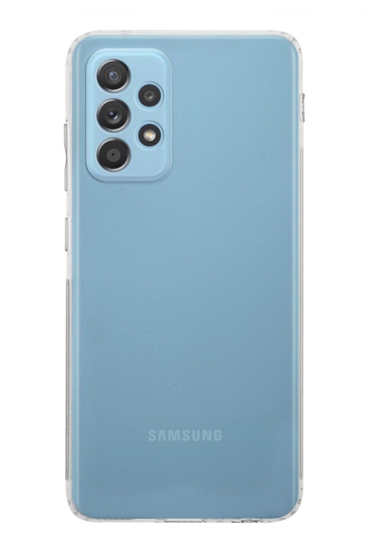 TezMax Samsung Galaxy A52s 5G SM-A528B Uyumlu Kapak Kamera Korumalı Şarj Tıpalı Şeffaf Silikon Kılıf