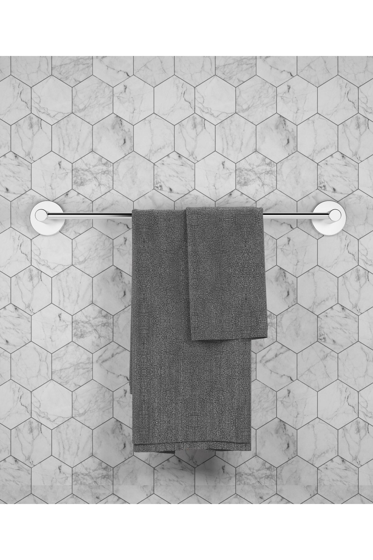 Ahlez Dolce Krom Uzun Havluluk 40cm Banyo Havlu Askısı