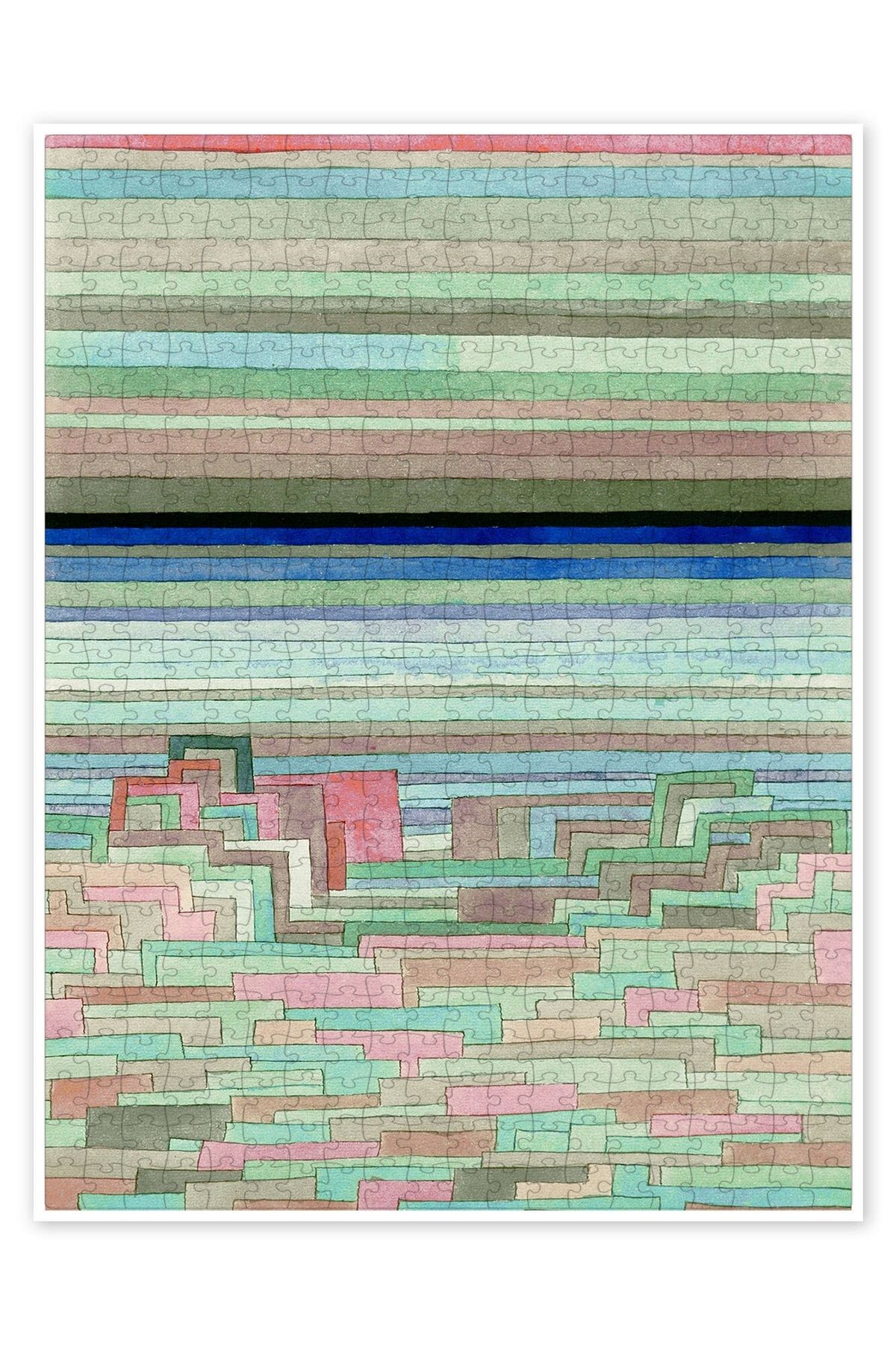 Jeronkarji Lagoon City 500 Parça Puzzle Yapboz Bohem Soyut Sanat Temalı