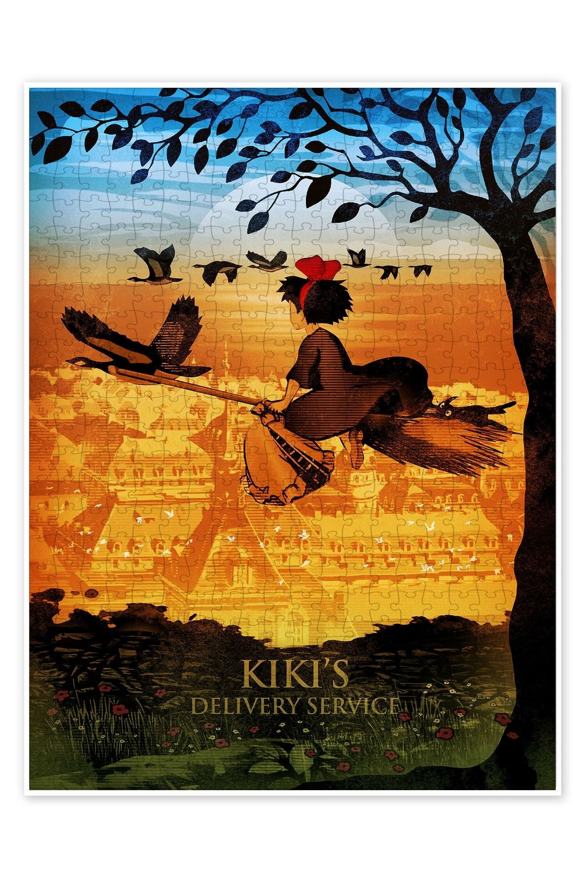 Jeronkarji Kiki'nin Teslimat Hizmeti 500 Parça Puzzle Yapboz Klasik Film Temalı