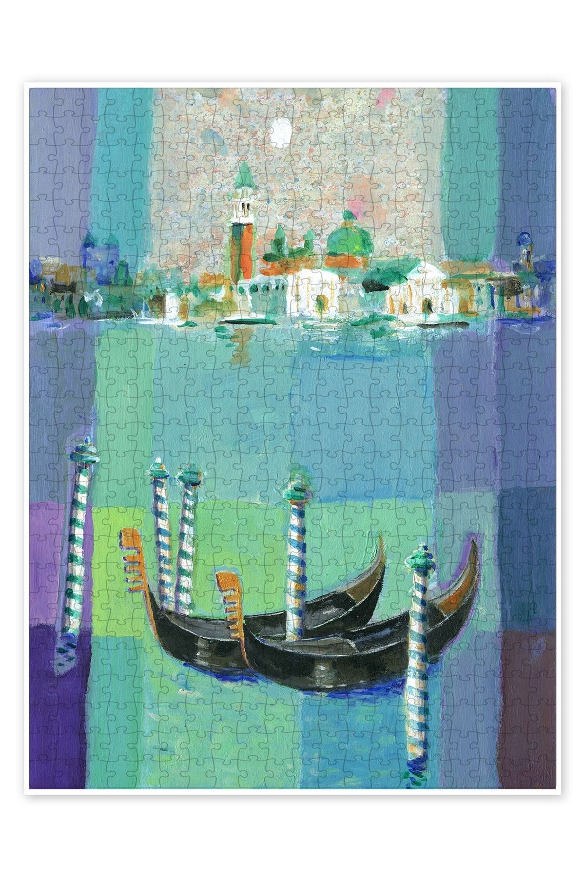 Jeronkarji San Giorgio'dan Venedik 500 Parça Puzzle Yapboz Bohem Soyut Sanat Temalı