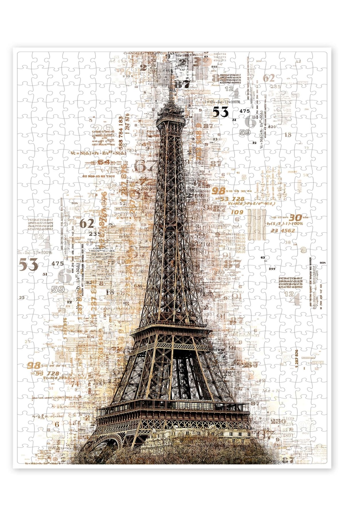 Jeronkarji Sayılar - Paris Eyfel Kulesi 500 Parça Puzzle Yapboz Şehir Manzara Temalı Hobilik
