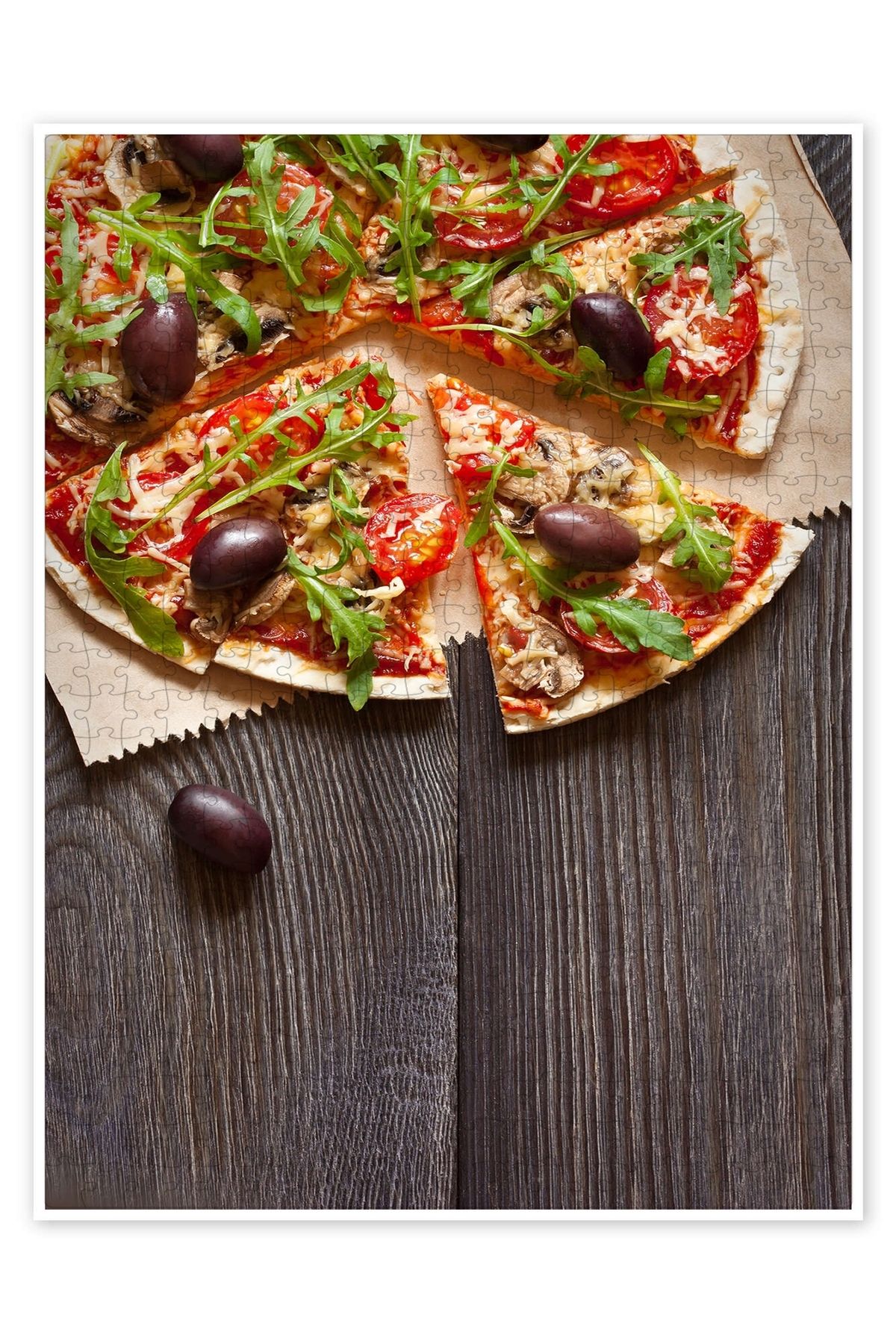 Jeronkarji Mantar ve roka ile pizza 500 Parça Puzzle Yapboz Mutfak Temalı Yetişkinler için