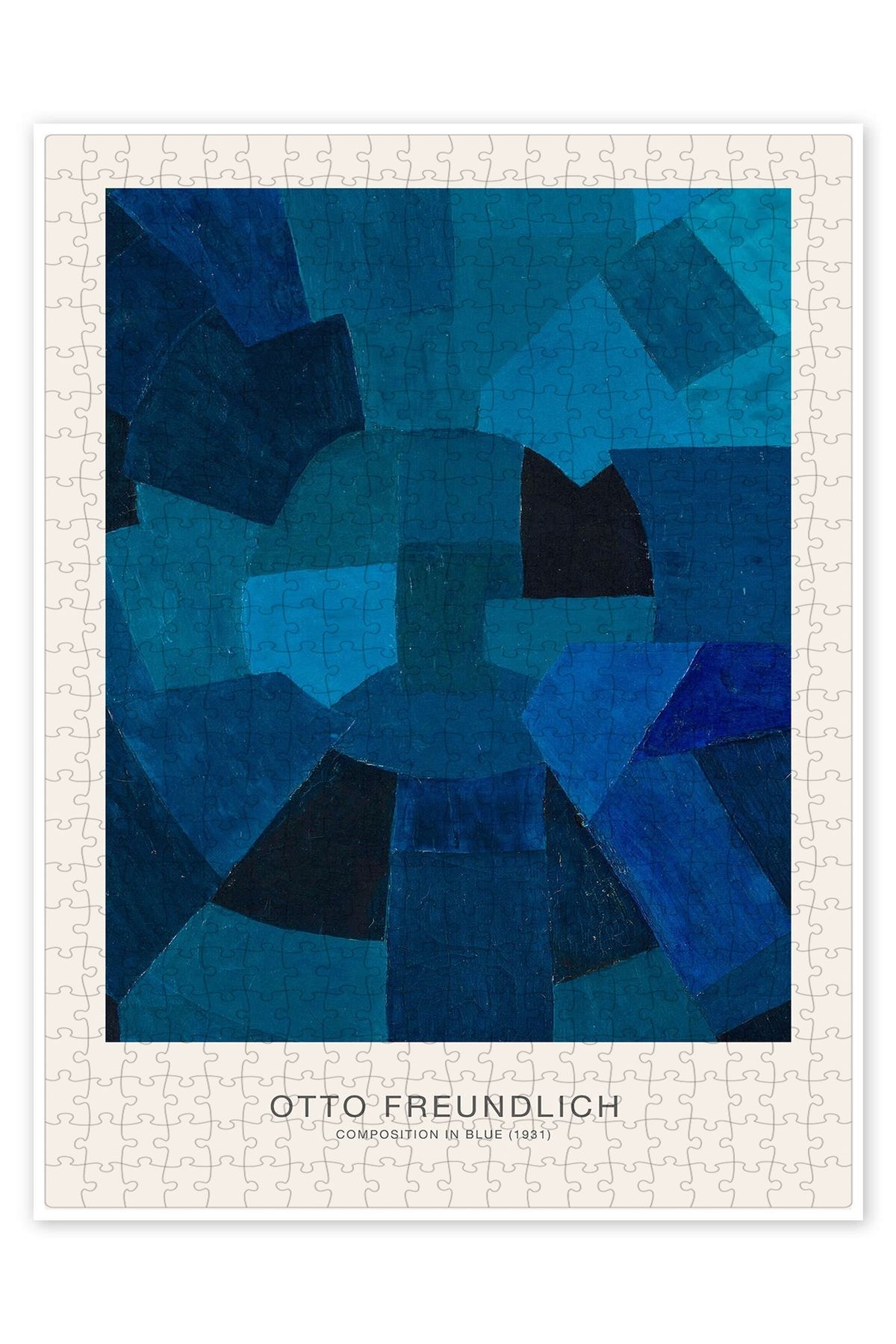 Jeronkarji Mavi Kompozisyon, 1931 500 Parça Puzzle Yapboz Bohem Soyut Sanat Temalı