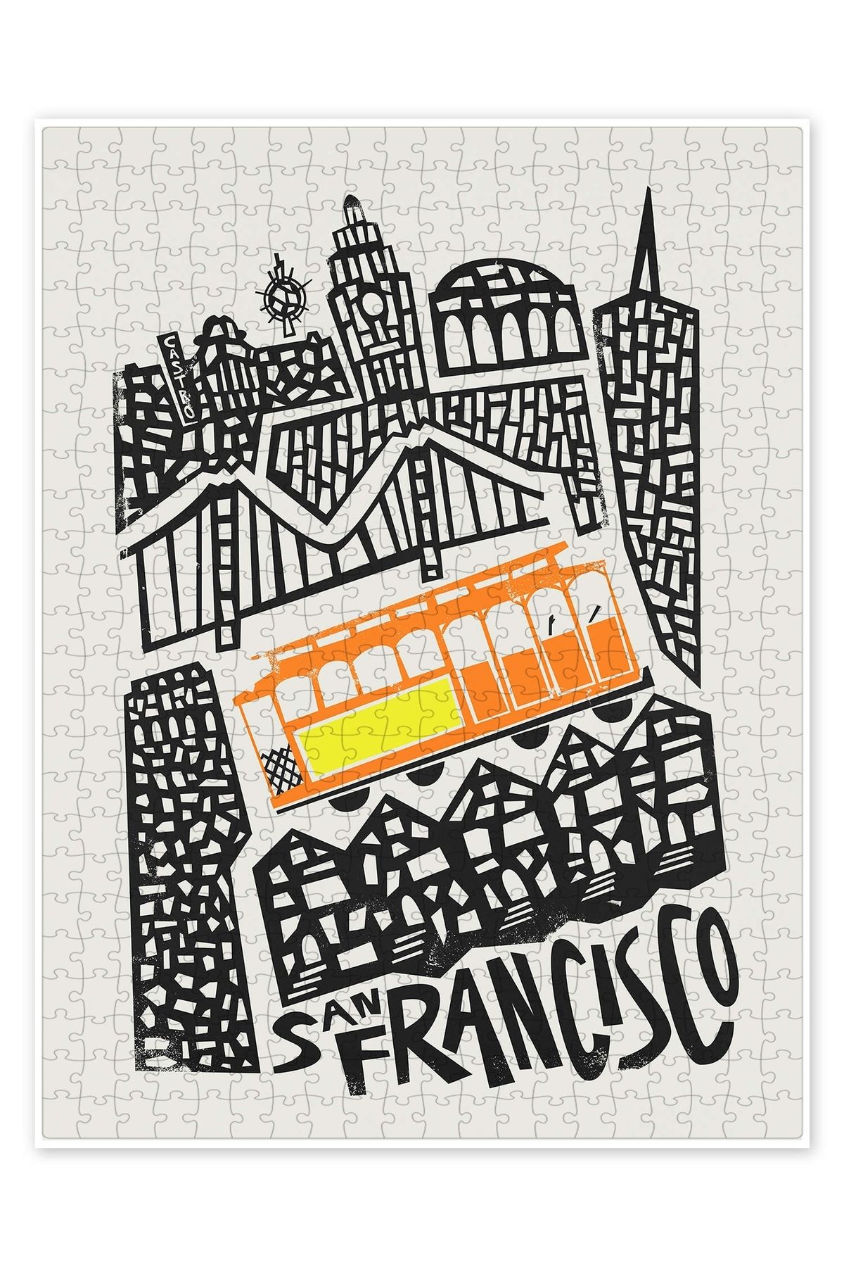 Jeronkarji San Francisco 500 Parça Puzzle Yapboz Şehir Manzara Temalı Hobilik