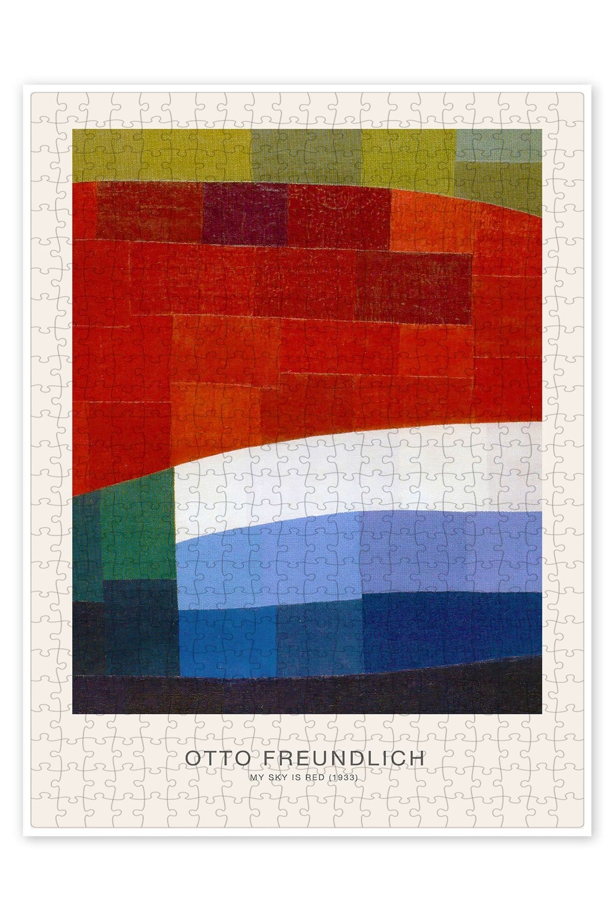 Jeronkarji Gökyüzüm Kırmızı, 1933 500 Parça Puzzle Yapboz Bohem Soyut Sanat Temalı