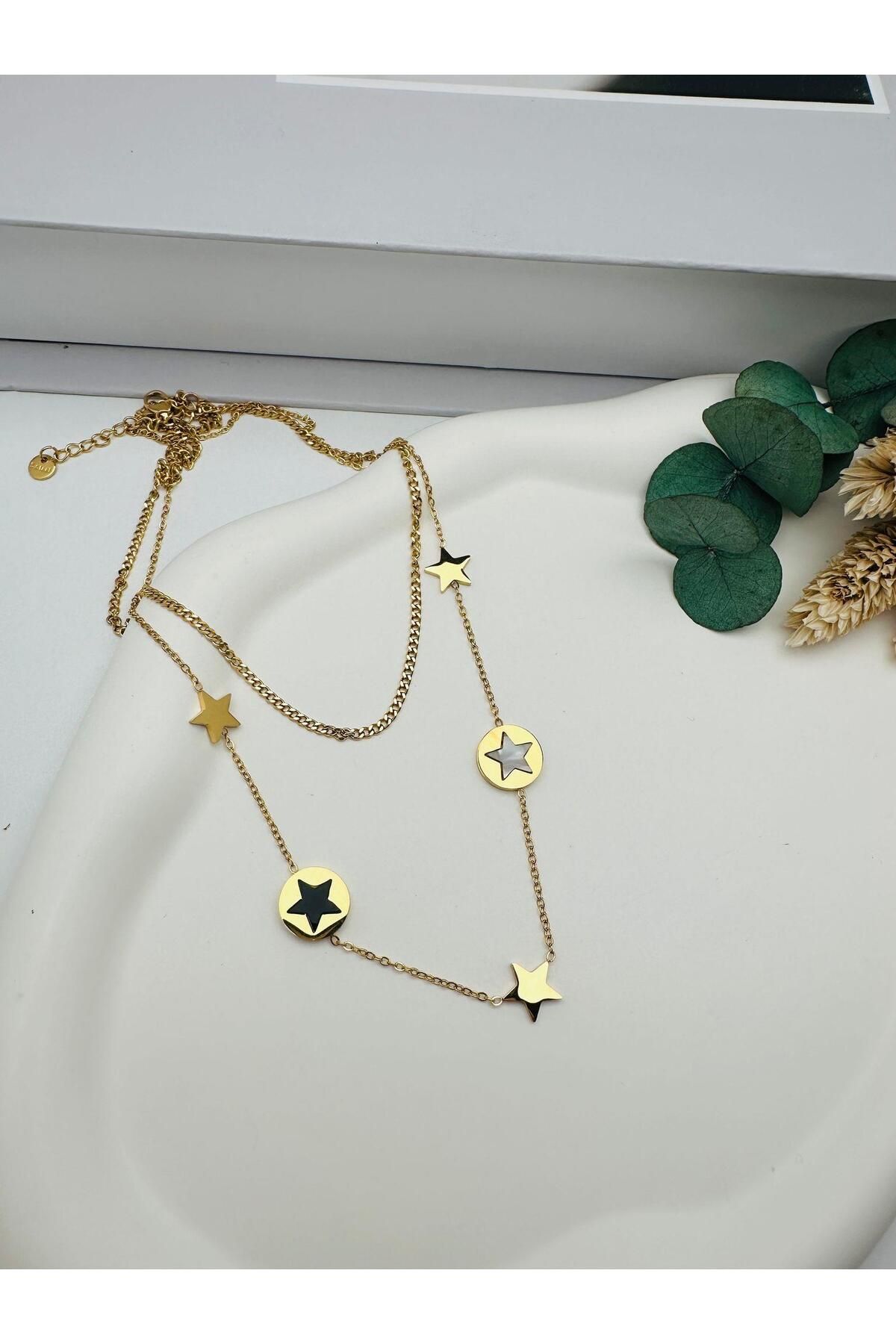nerede bulurum Çelik kolye (Gold) 0106107