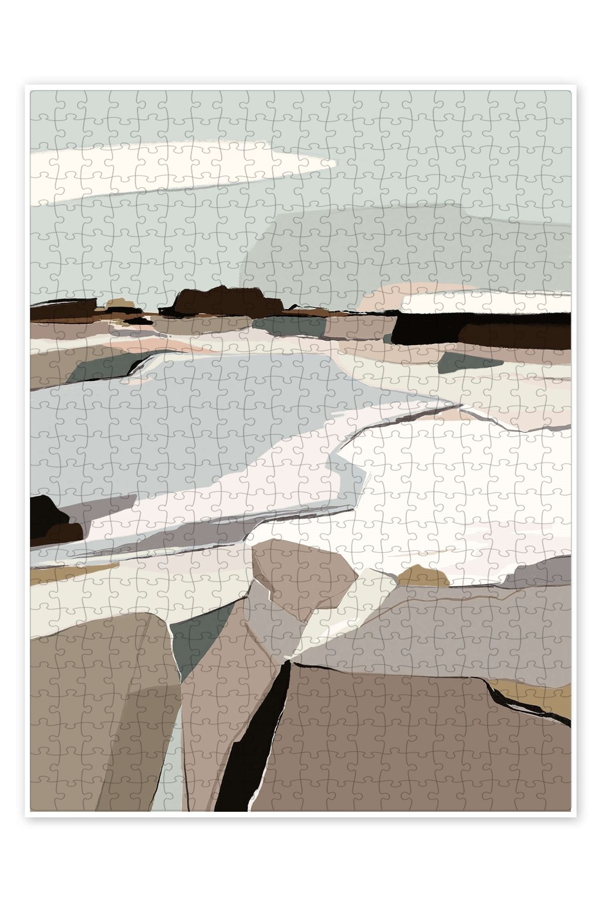 Jeronkarji Kış Manzarası III 500 Parça Puzzle Yapboz Bohem Soyut Sanat Temalı