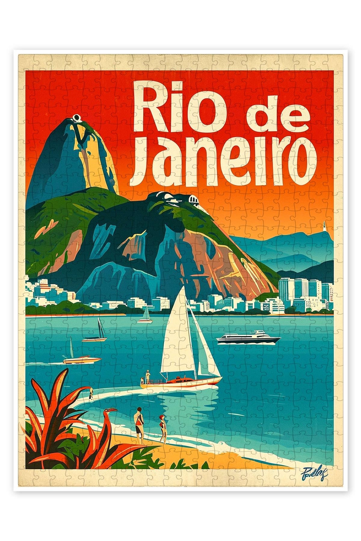 Jeronkarji Rio de Janeiro Gezisi 500 Parça Puzzle Yapboz Şehir Manzara Temalı Hobilik