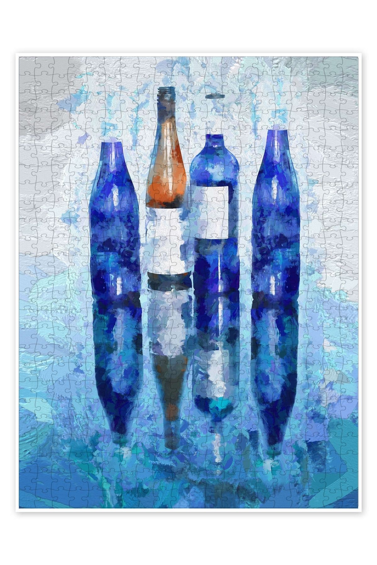 Jeronkarji Mavi Tonlarda Yansıma 500 Parça Puzzle Yapboz Bohem Soyut Sanat Temalı