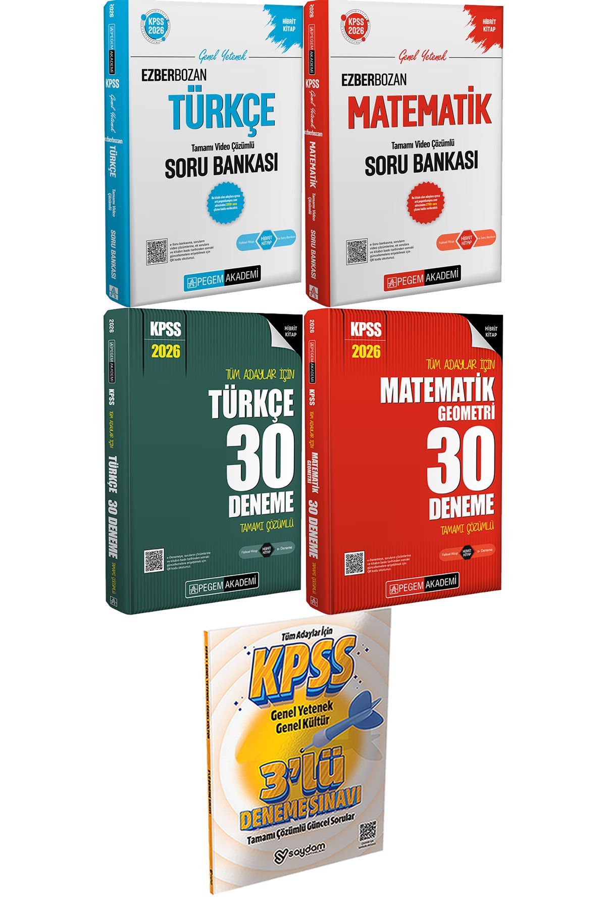 Pegem Akademi Yayıncılık Ezberbozan Türkçe Matematik Çözümlü Soru - 2026 KPSS Türkçe Matematik 30 Deneme + 3 Deneme