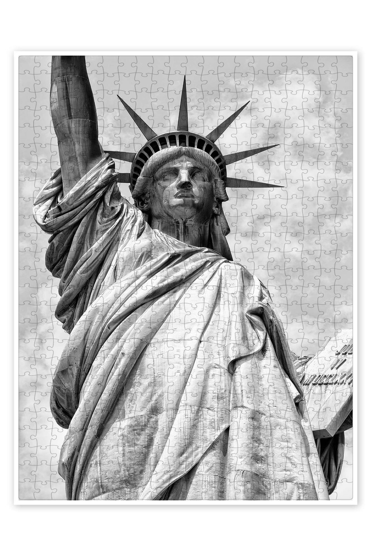 Jeronkarji Siyah Manhattan - Liberty 500 Parça Puzzle Yapboz Şehir Manzara Temalı Hobilik