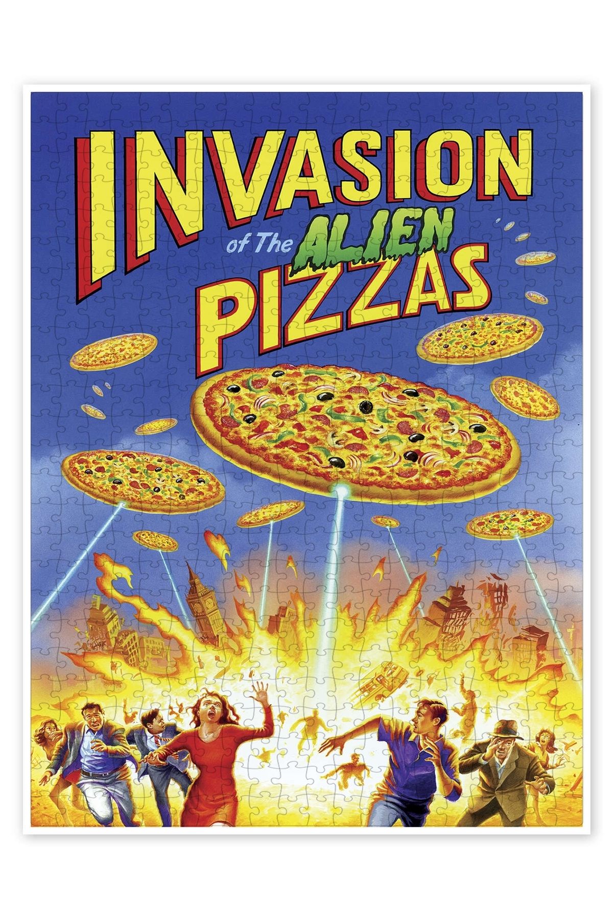 Jeronkarji Uzaylıların İstilası Pizza 500 Parça Puzzle Yapboz Mutfak Temalı Yetişkinler için