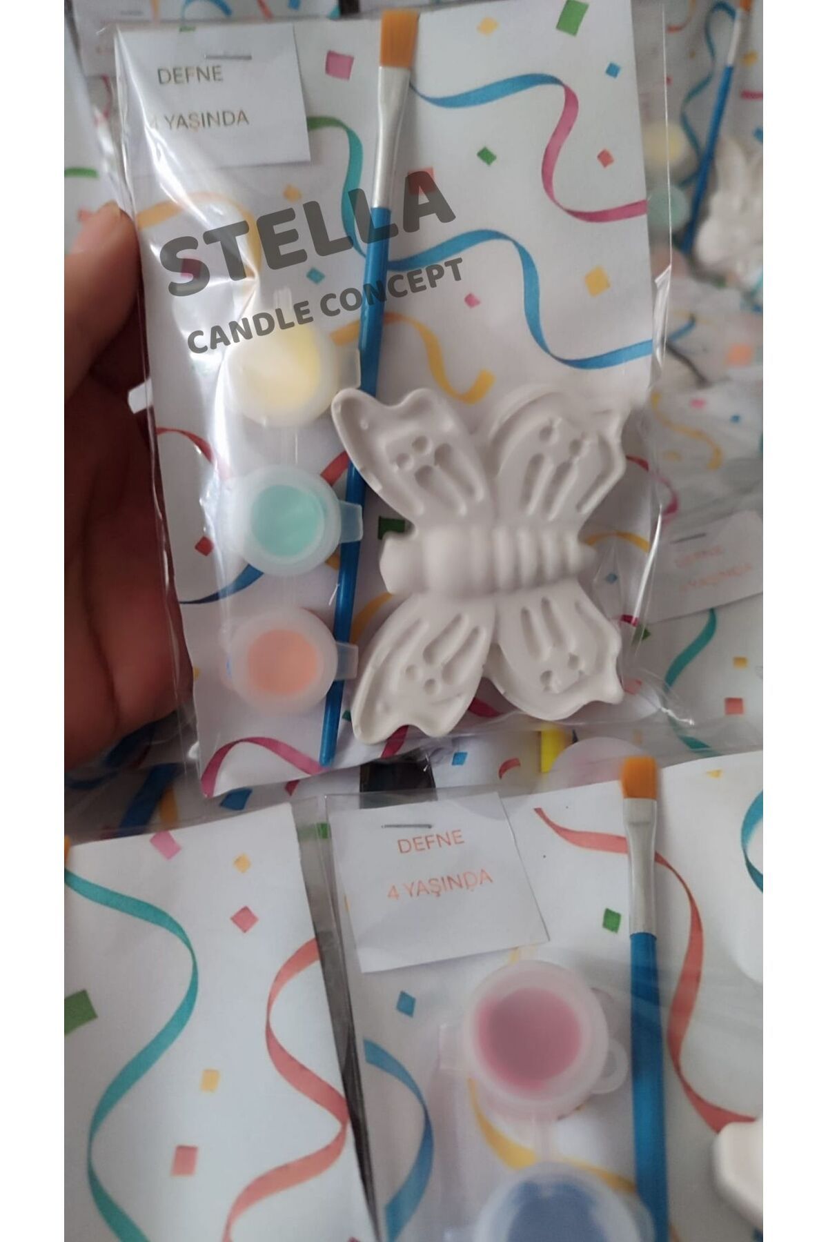 STELLA CANDLE WORKSHOP 15 Adet -Kelebek / Boyayın Seti, Kendin Yap, Dıy, Doğum Günü Hediyesi,tatil Hediyesi,karne Hediyesi