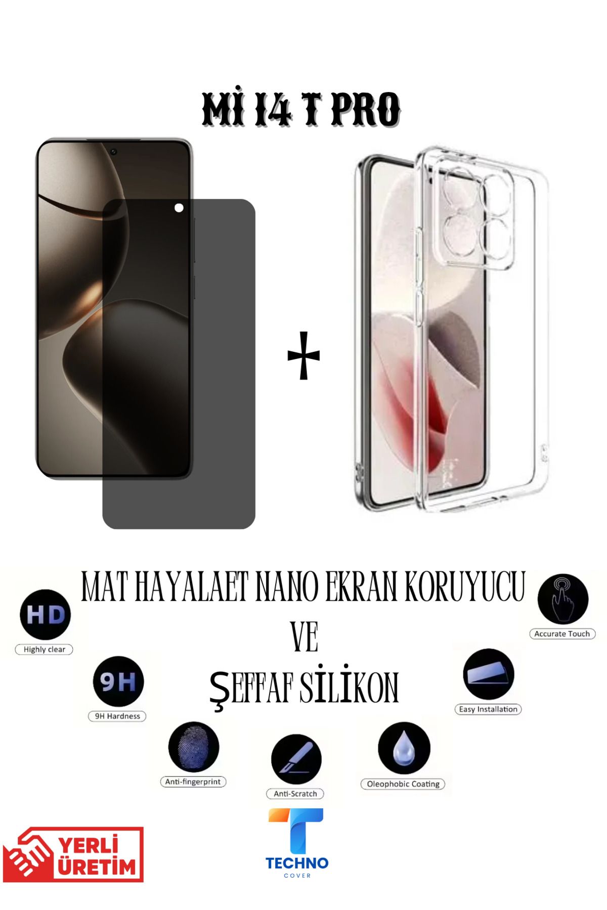 foxpower Mi 14t Pro Mat Hayalet Nano Ekran Koruyucu Ve Şeffaf Kılıf 2li Avantajlı Paket