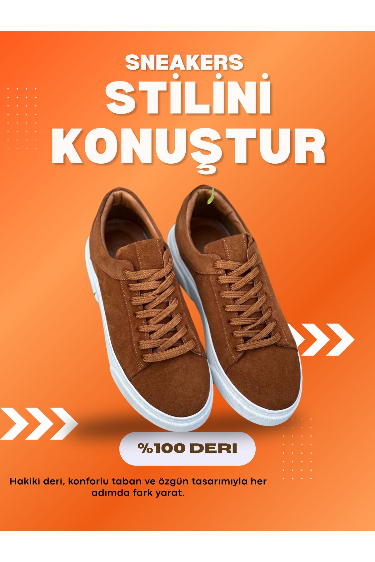 shcenco Hakiki Deri Erkek Sneaker Ayakkabı – El İşçiliği ve Konforlu Taban