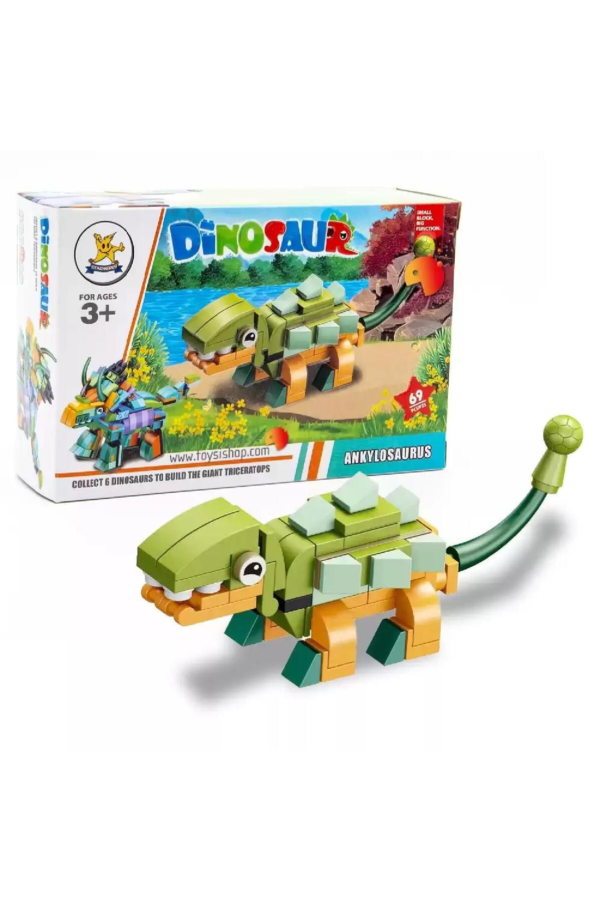 KIZILKAYA Kızılkaya Bricks Lego Dinozor 04 Ankylosaurus 69 Parça (SM2550-4