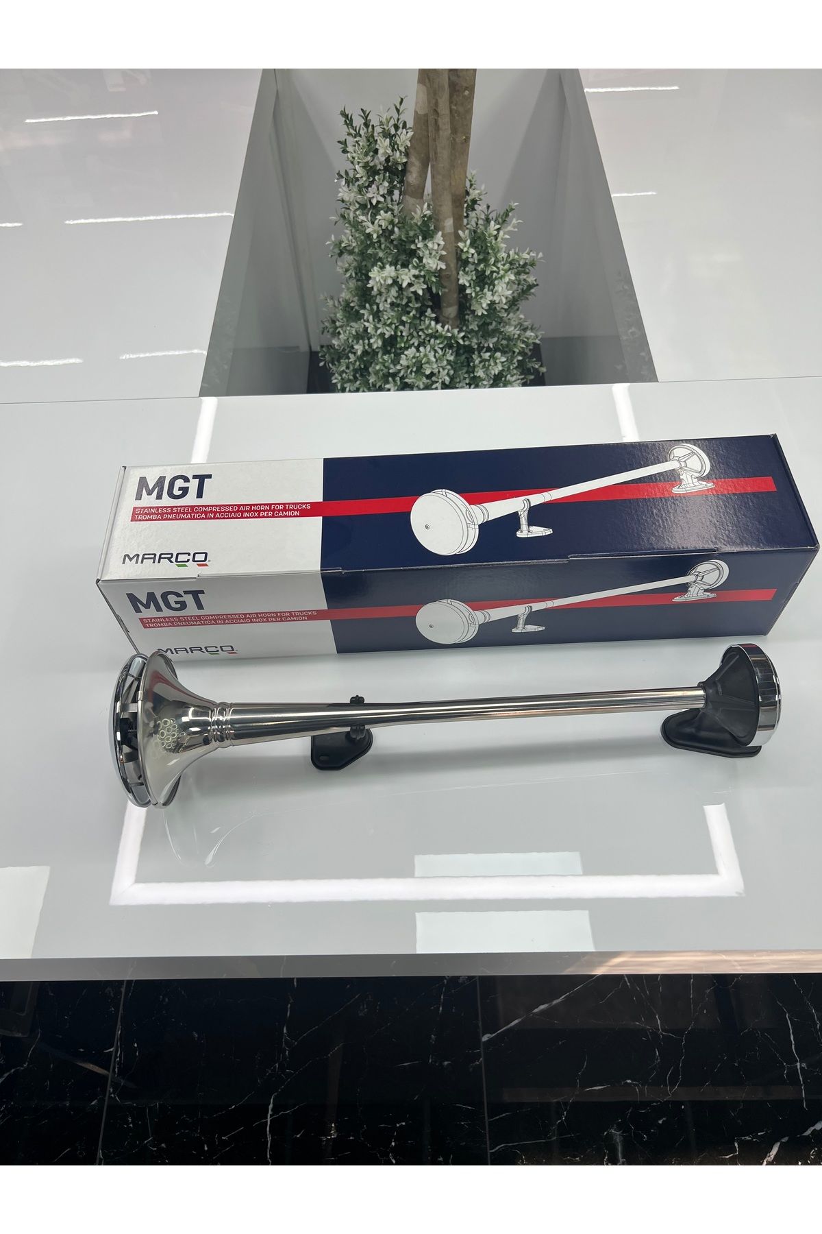 Marco İTALY ÇELİK KORNA TEK BORU 12 volt 56cm