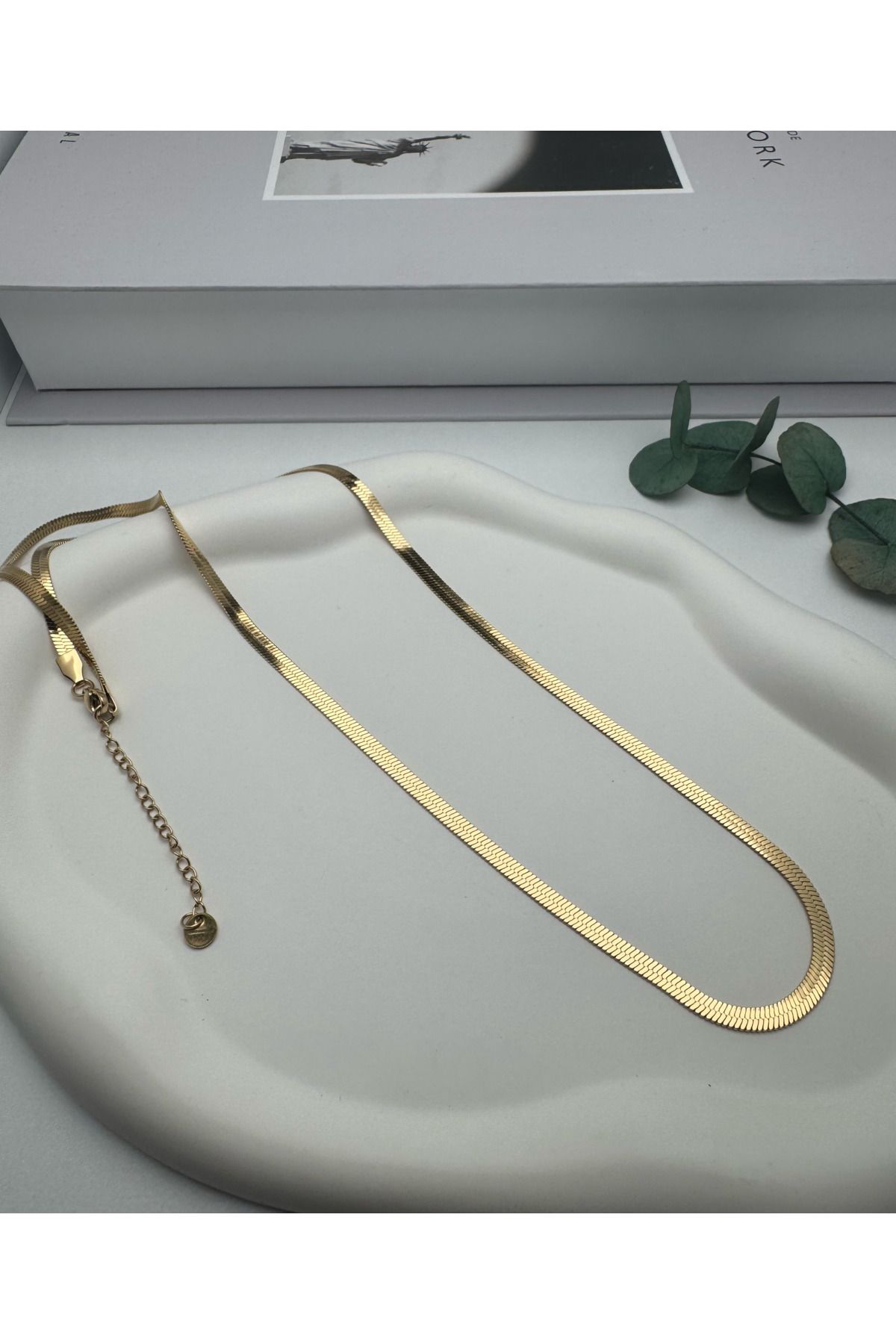 nerede bulurum 4mm 60 cm İtalyan Çelik Kolye (Gold) 0106152