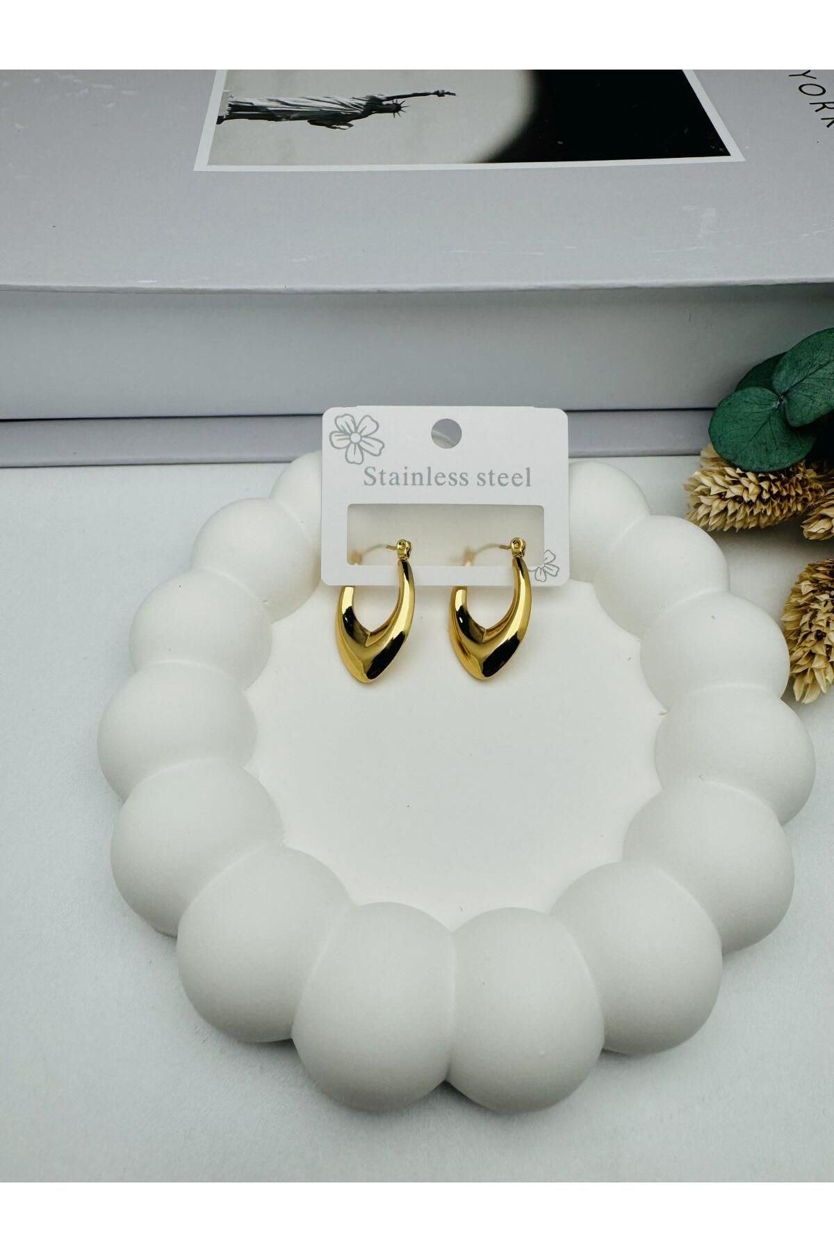 nerede bulurum Çelik Küpe KP354 (Gold)