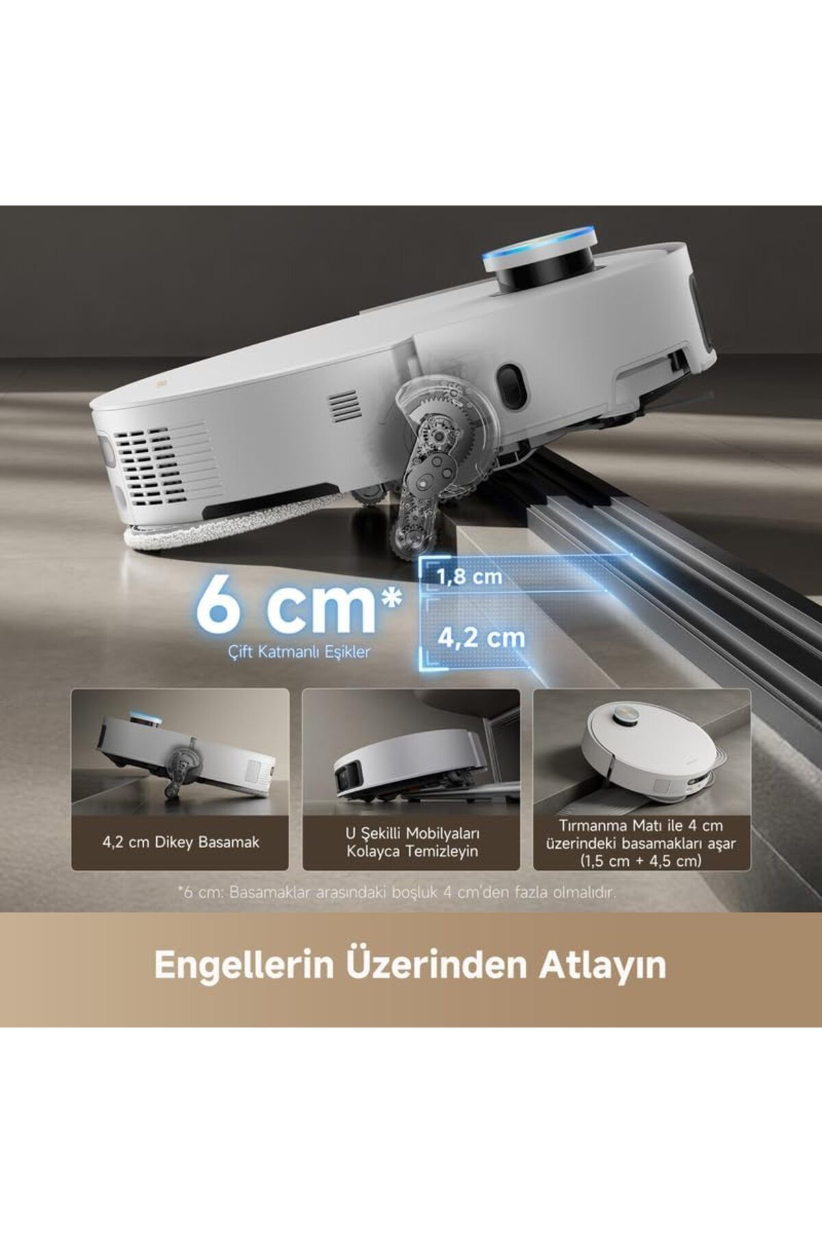 Dreame Dreamez Wet&Dryy Vacumix X50 Ultra Complete En Hızlı Robot Vacuum Cleaner , 20 BİN PA , 4,5 Litre