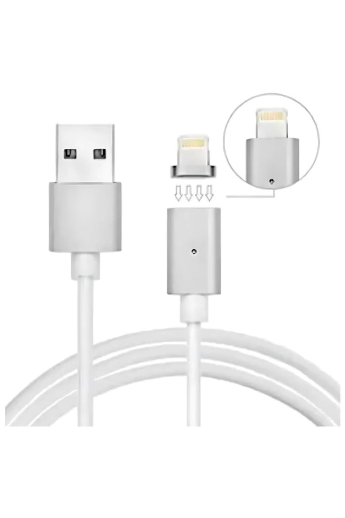 Zilevo Manyetik USB Mıknatıslı Data ve Şarj Kablosu 1 Metre