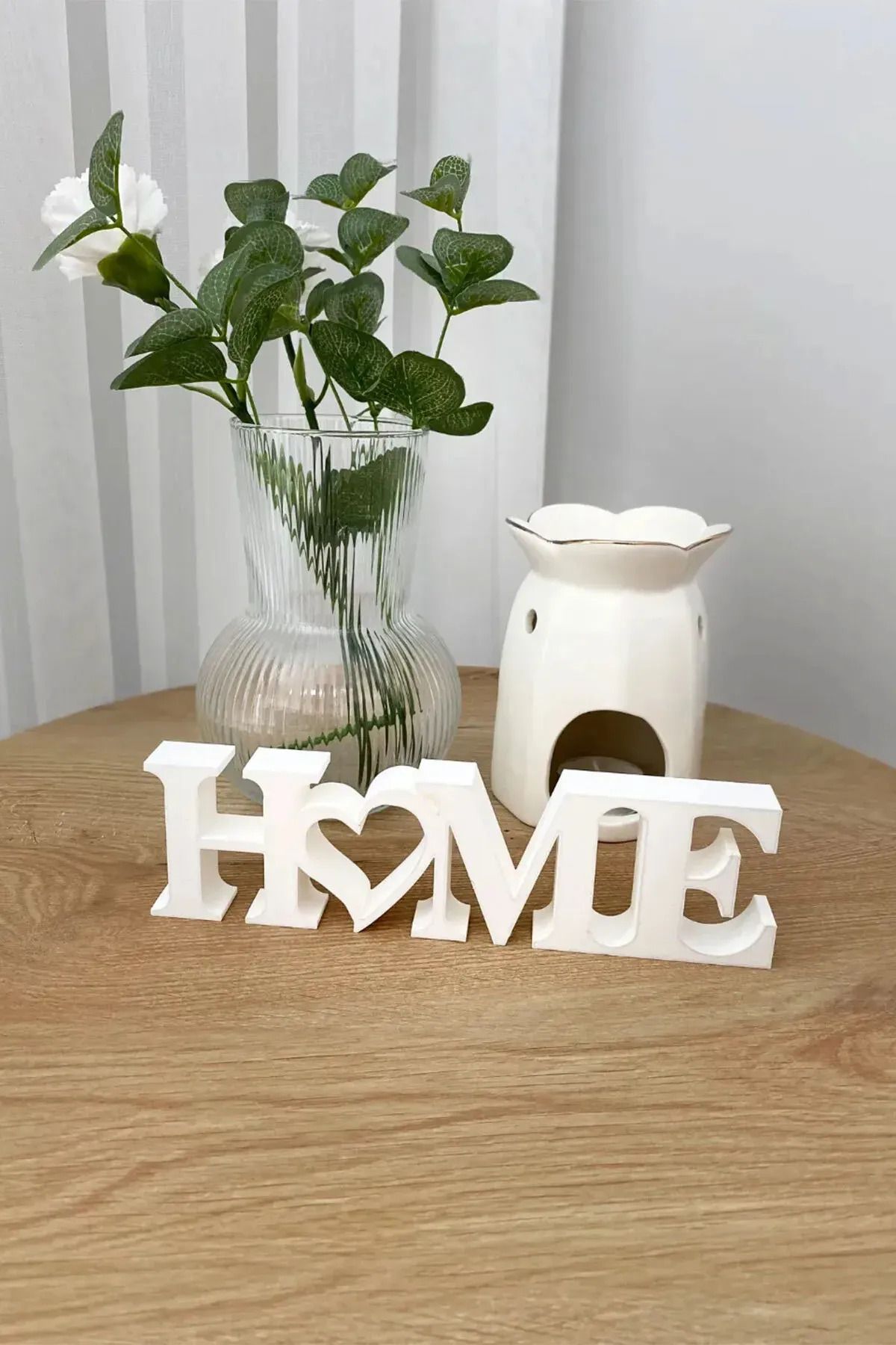 Store Home Yazılı Dekoratif Biblo - Beyaz 22x6 CM