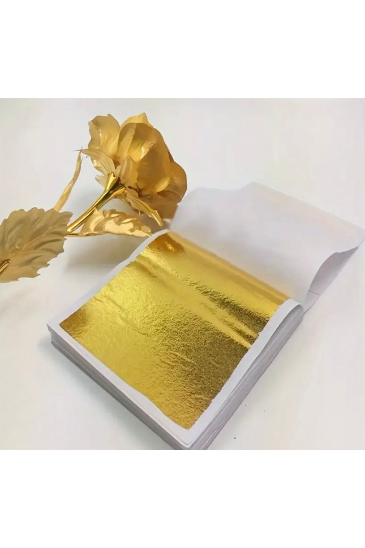 AEÇTASARIM Altın Yaprak Varak (25 adet) Epoksi Reçine (8x8,5cm)