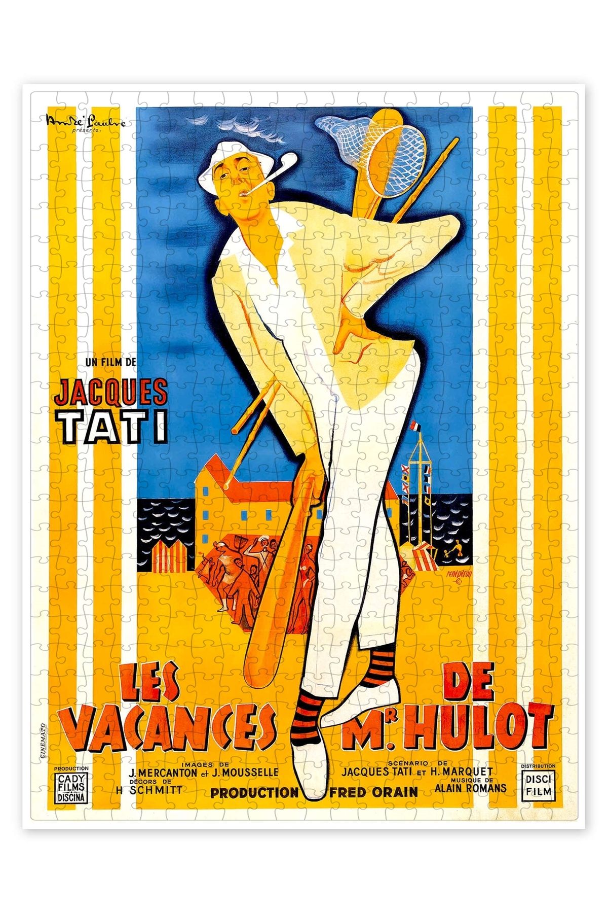 Jeronkarji Bay Hulot'nun Tatil 500 Parça Puzzle Yapboz Klasik Film Temalı
