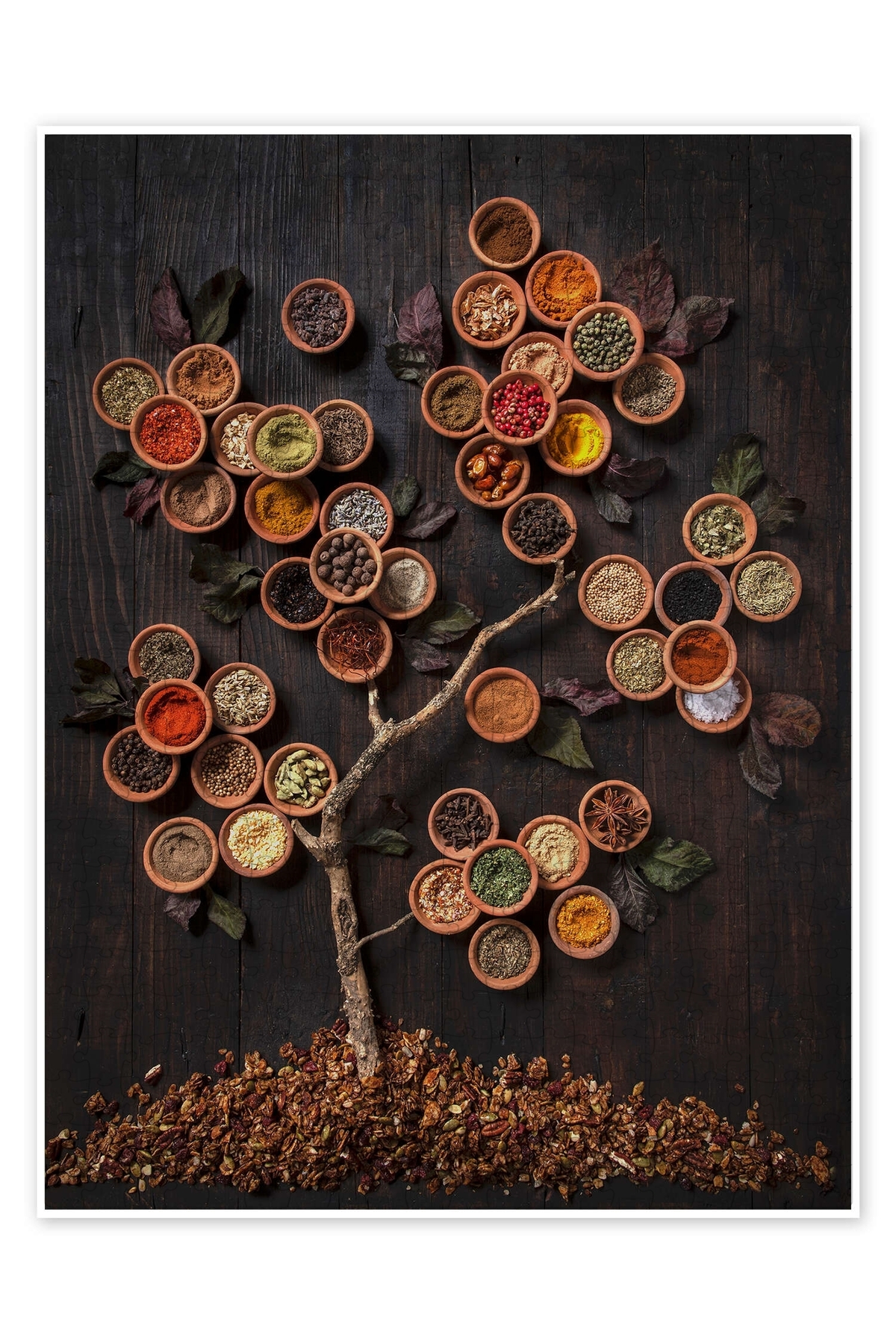 Jeronkarji Baharat Ağacı 500 Parça Puzzle Yapboz Mutfak Temalı