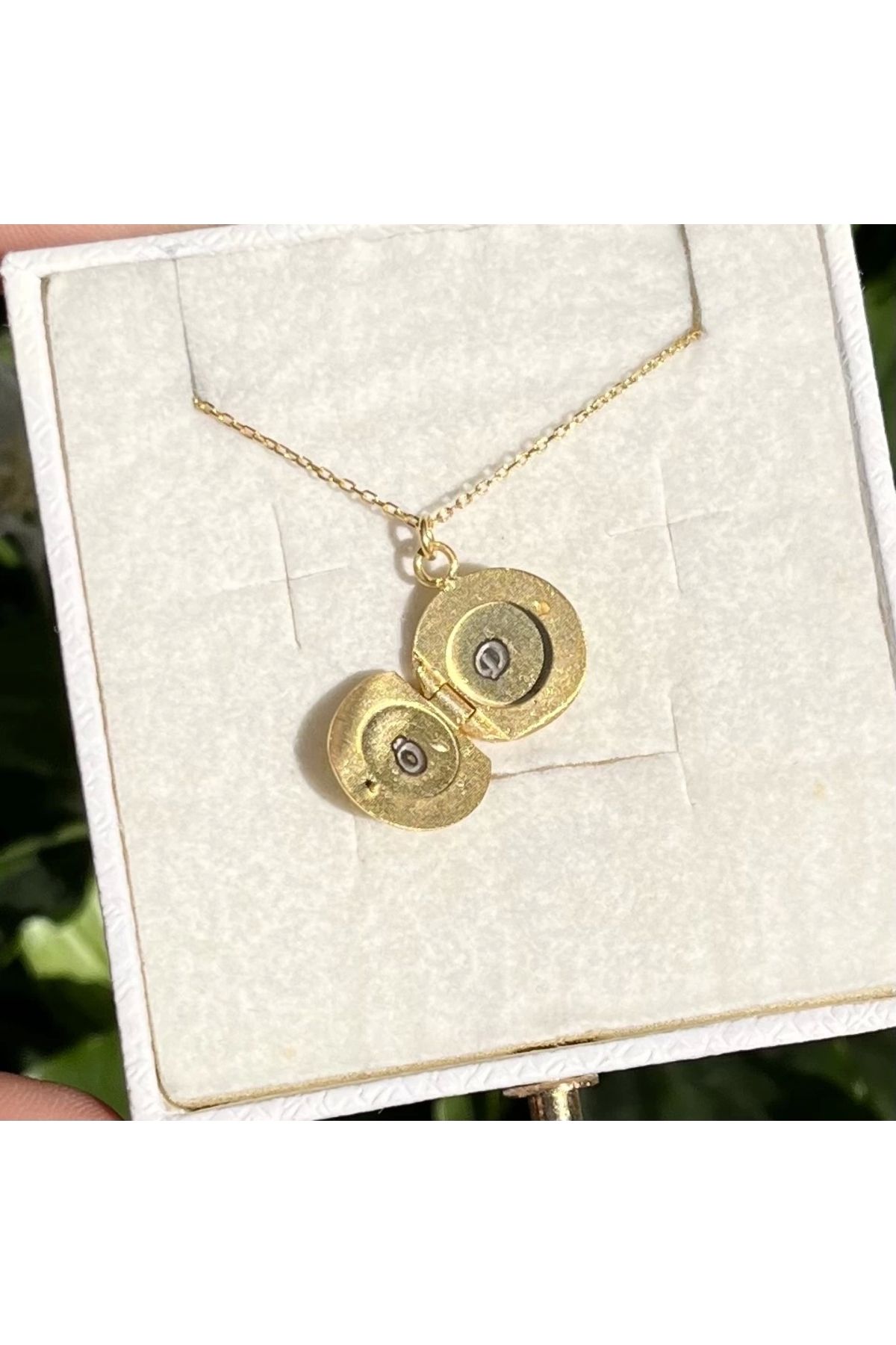 Vintagezegeni Çift Harfli Kapaklı Minimal Kolye I 925 Gümüş