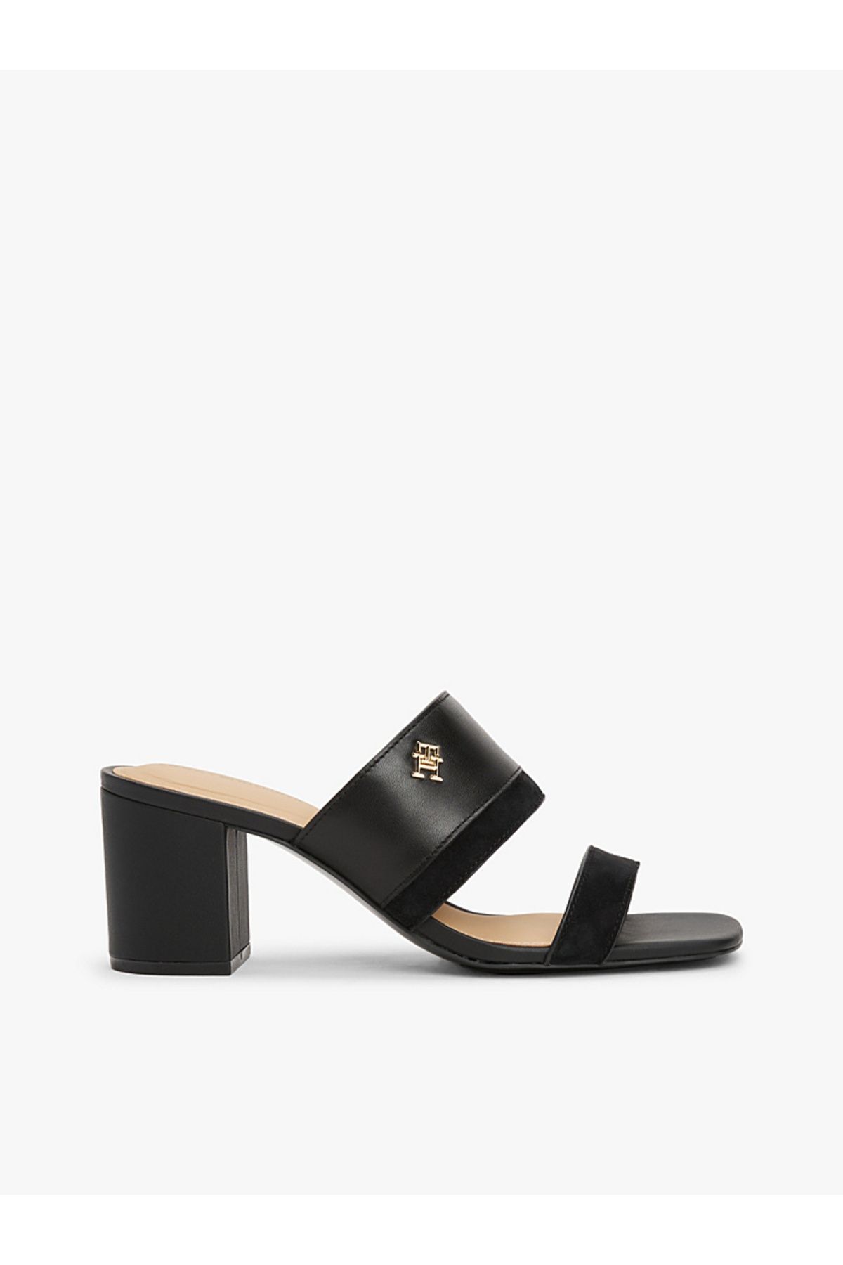 Tommy Hilfiger Leather Block Heel Mules