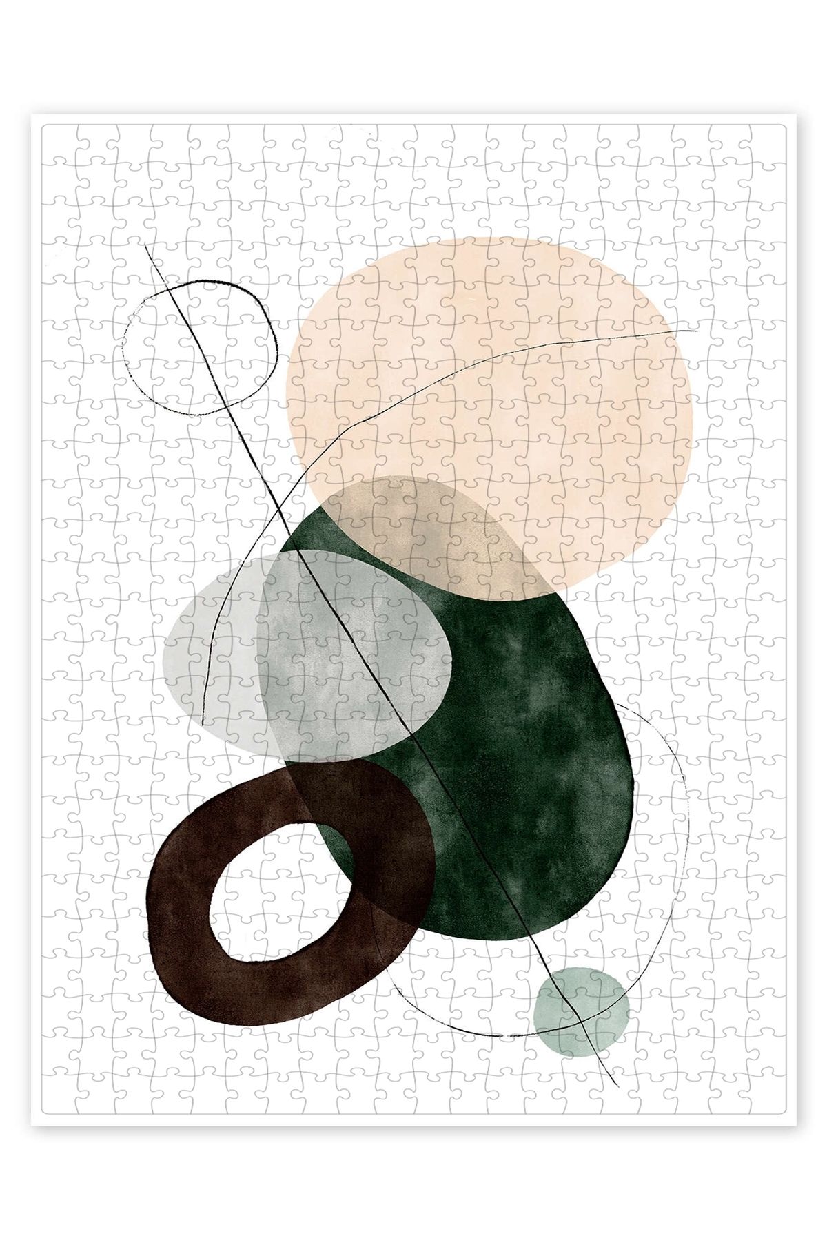 Jeronkarji Playing Shapes IV 500 Parça Puzzle Yapboz Bohem Soyut Sanat Temalı