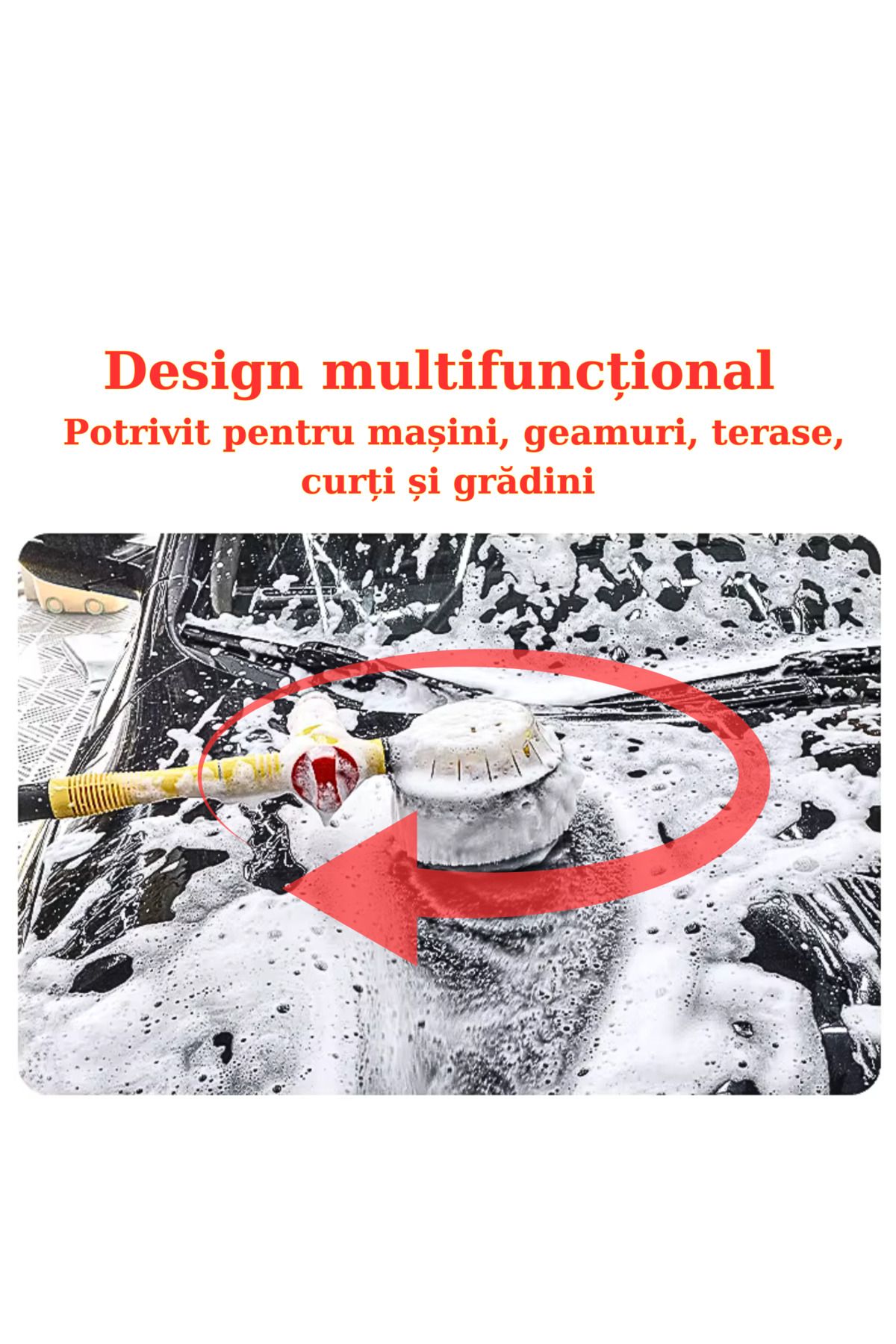 Generic-APF® Car Wash Rotating Brush – Automatic Foaming, Long Handle 100cm 9