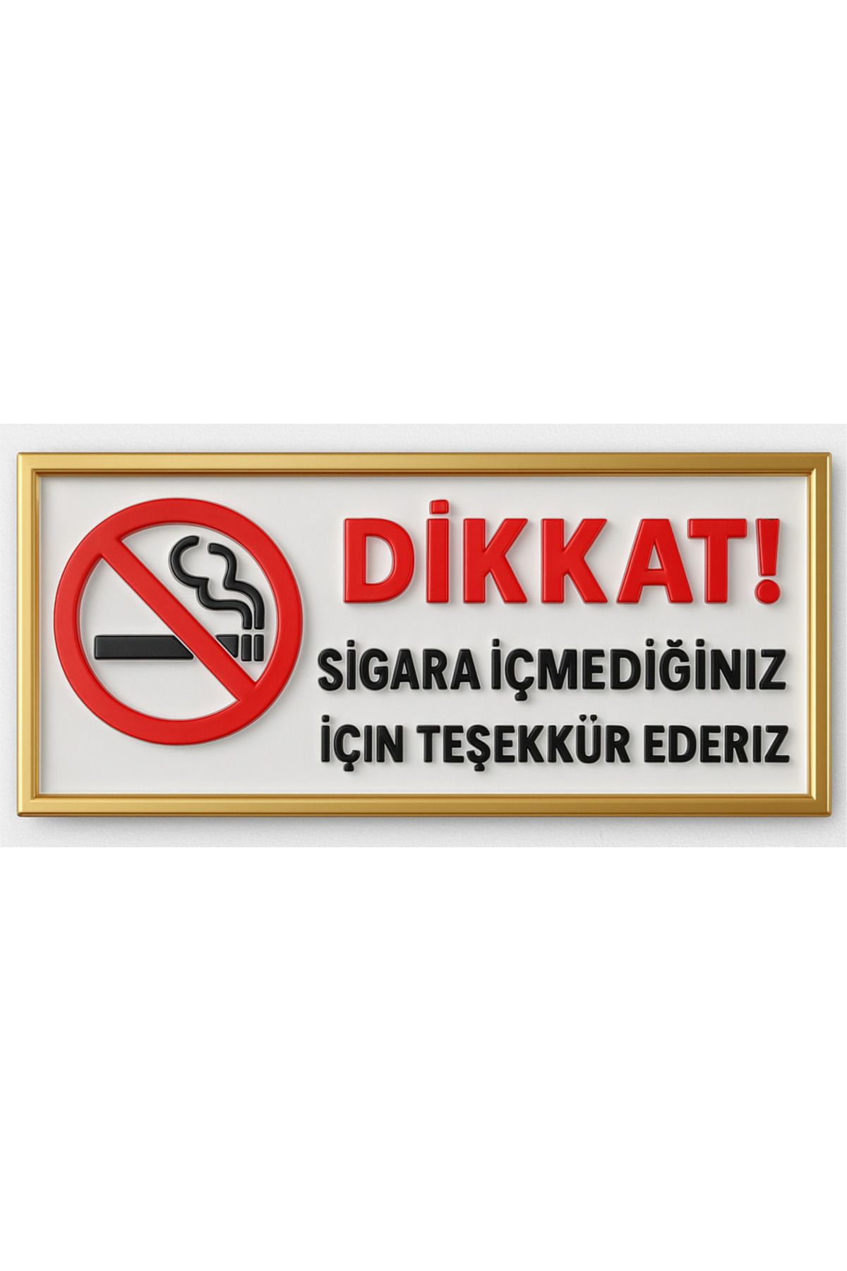 sıradışıhediyem SİGARA İÇMEDİĞİNİZİ ÇİN TEŞEKKÜR EDERİZ UYARI LEVHASI 20X15CM METAL