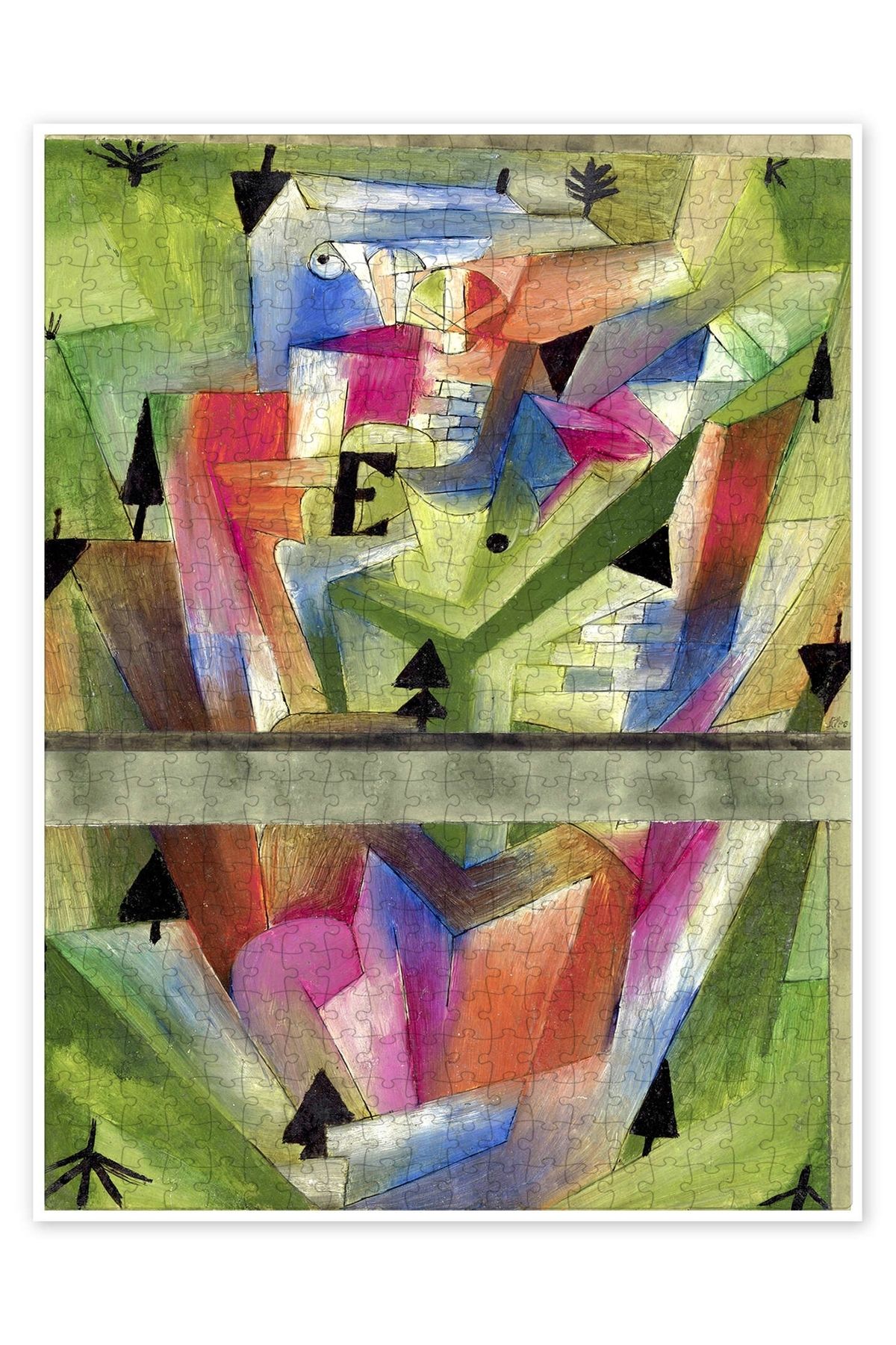 Jeronkarji E. (Bavyera'da) yakınlarındaki manzara 500 Parça Puzzle Yapboz Bohem Soyut Sanat Temalı