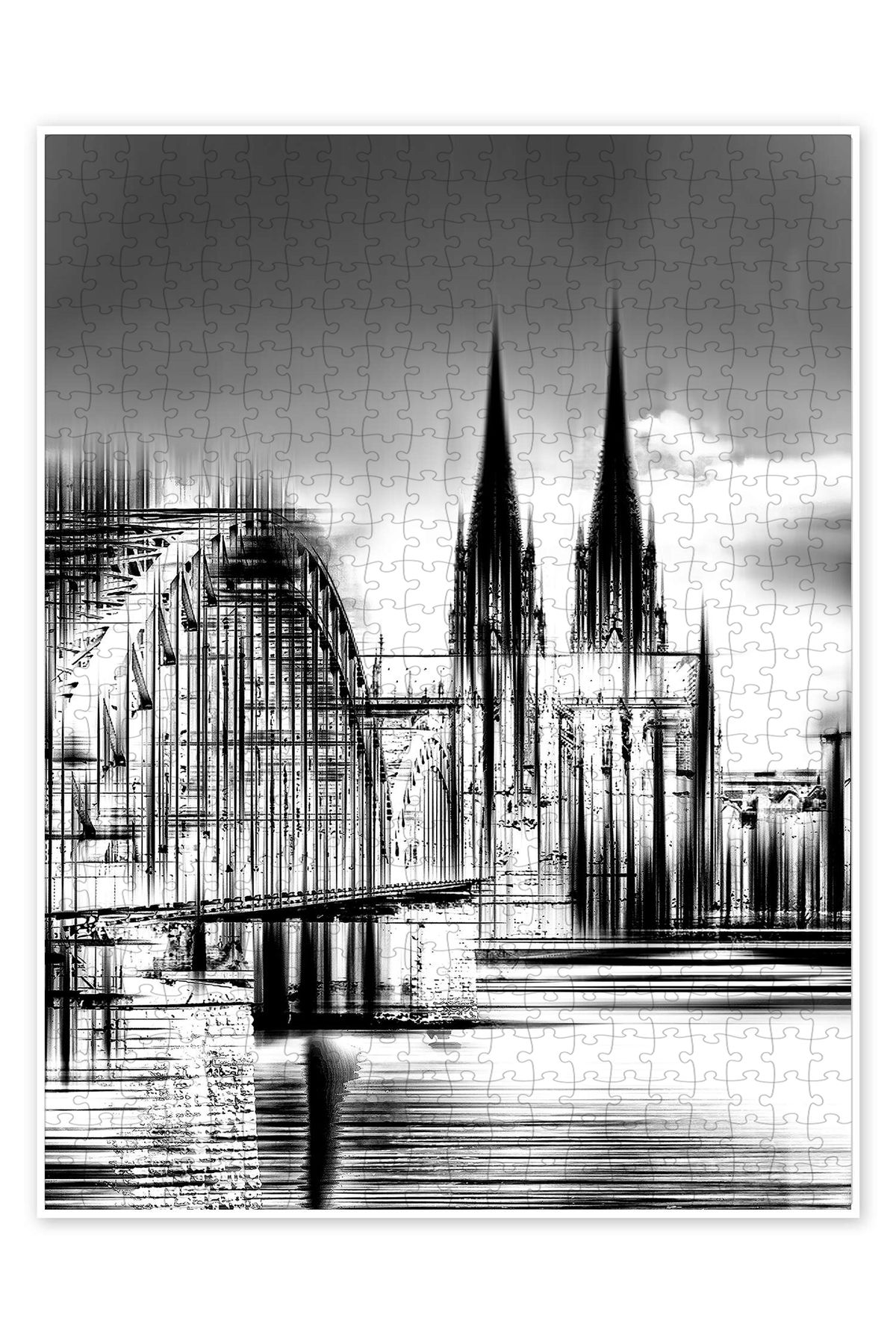 Jeronkarji Köln sw 500 Parça Puzzle Yapboz Şehir Manzara Temalı Hobilik