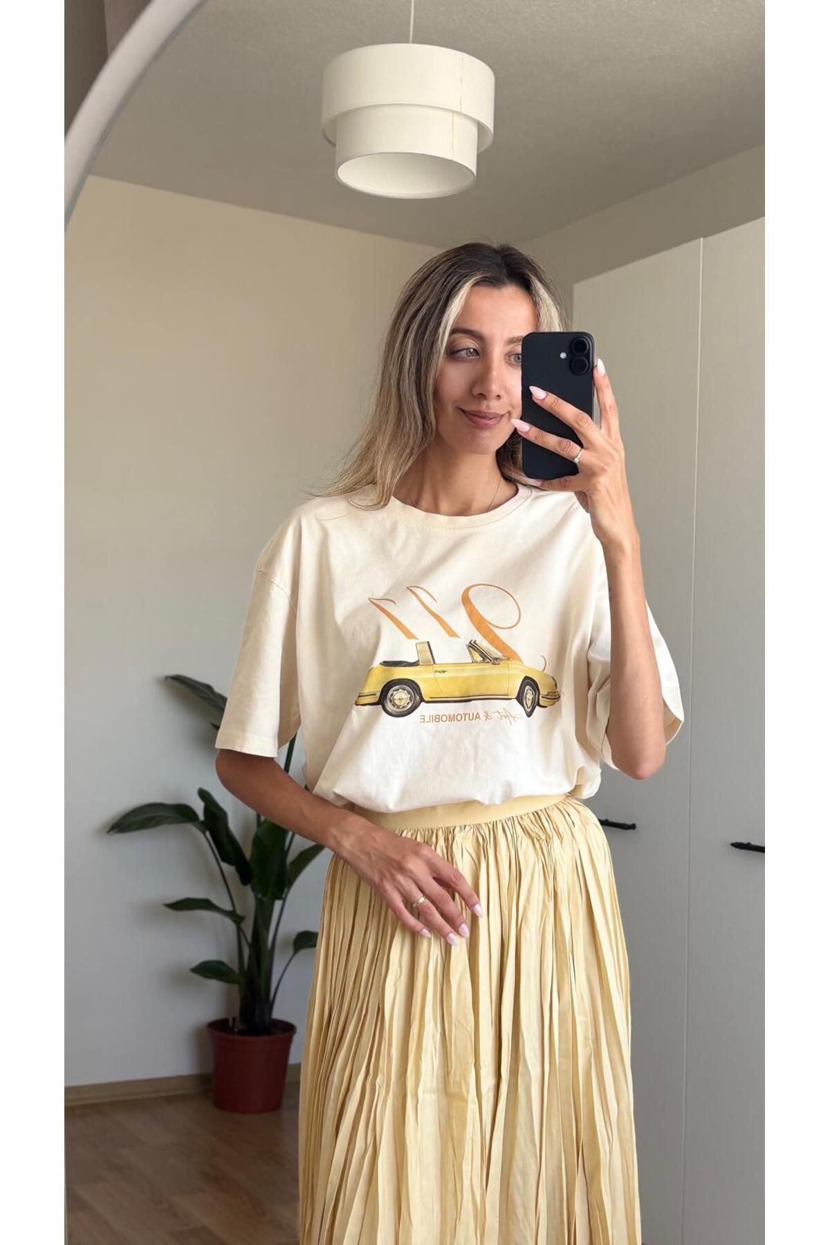 MODA Automobile Baskılı Tişört