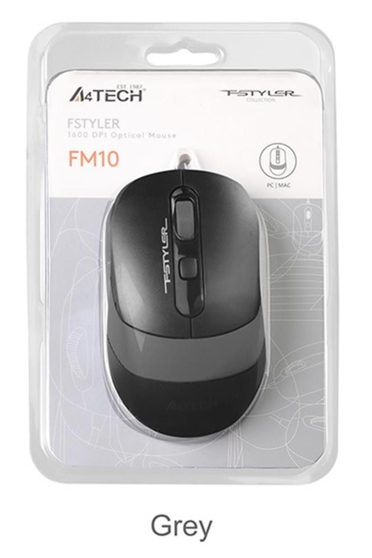 Vobotek Teknoloji A4 Tech Fm10 Usb Fstyler Gri Optik 1600 Dpı Mouse