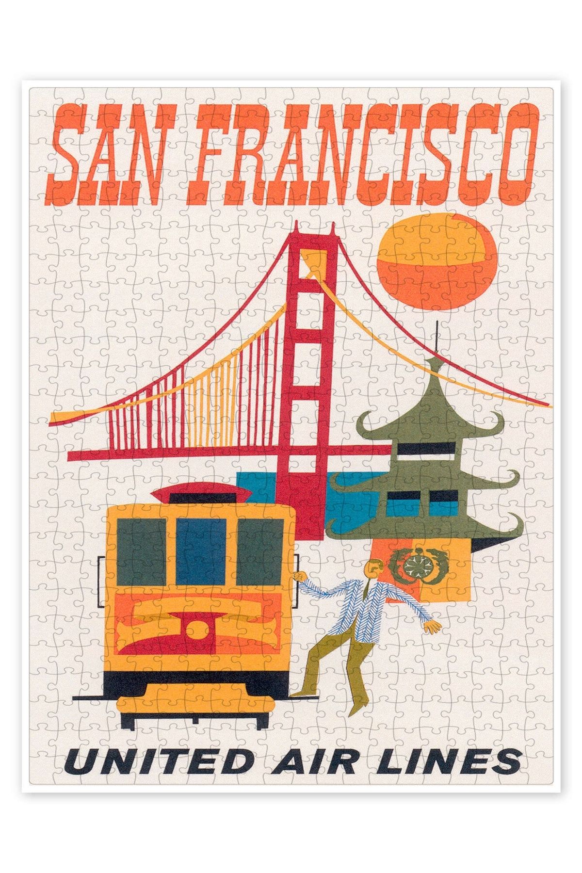 Jeronkarji San Francisco (İngilizce) 500 Parça Puzzle Yapboz Şehir Manzara Temalı Hobilik