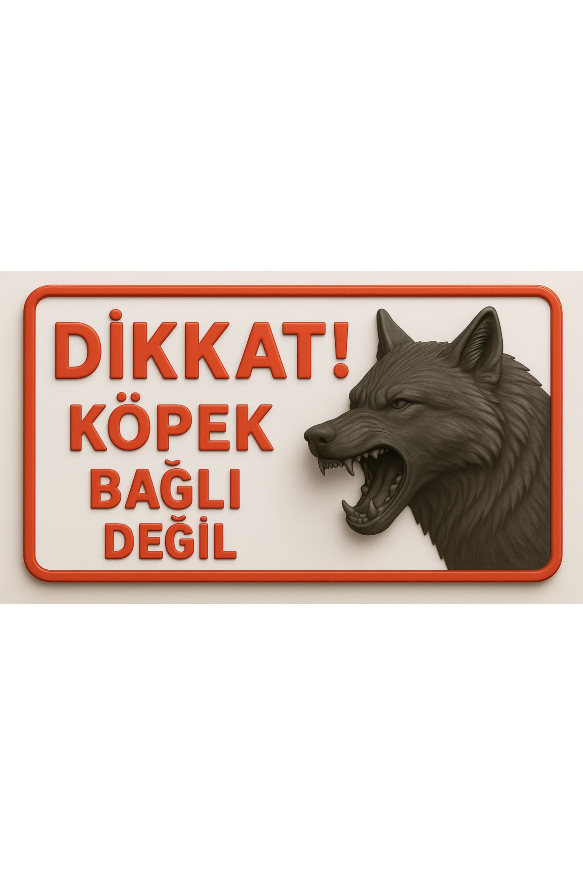 sıradışıhediyem DİKKAT KÖPEK VAR UYARI LEVHASI 20X15CM METAL