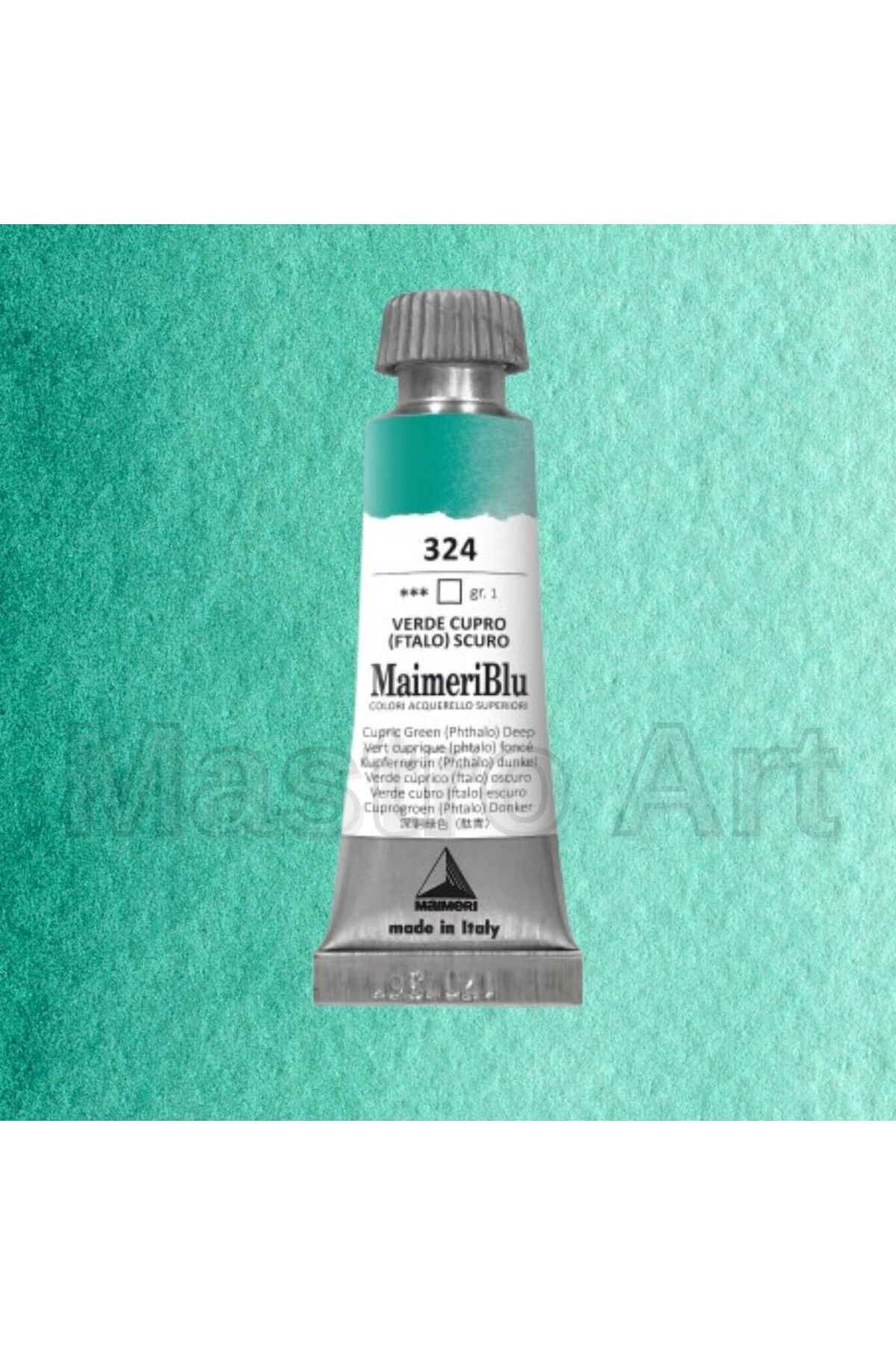 Maimeri Blu Pro Tüp Sulu Boya 12 ml S1 324 Copper Oxide Green Deep