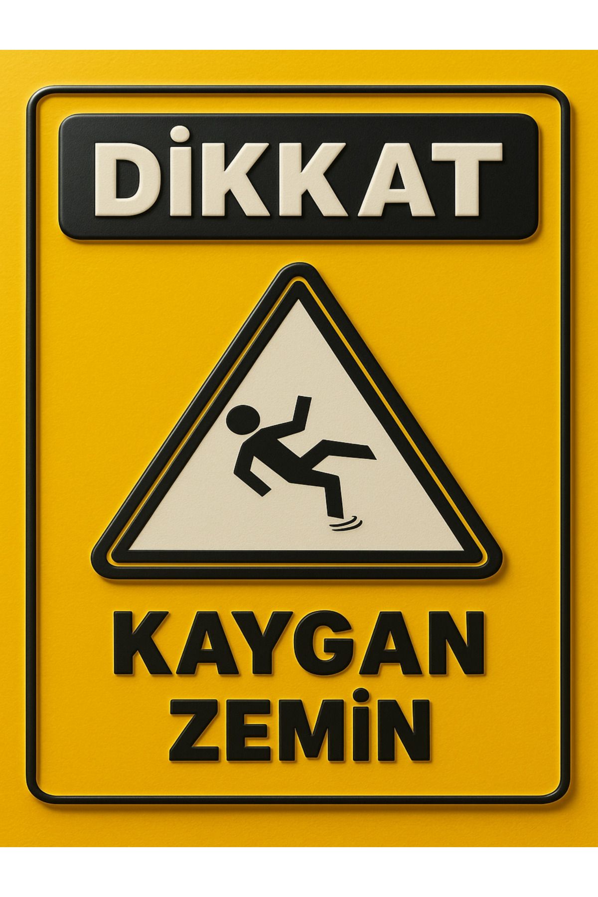 sıradışıhediyem DİKKAR KAYGAN ZEMİN UYARI LEVHASI 20X15CM METAL