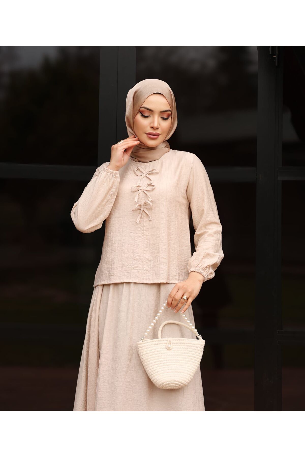 Butik KURDELE DETAYLI ETEKLİ TAKIM